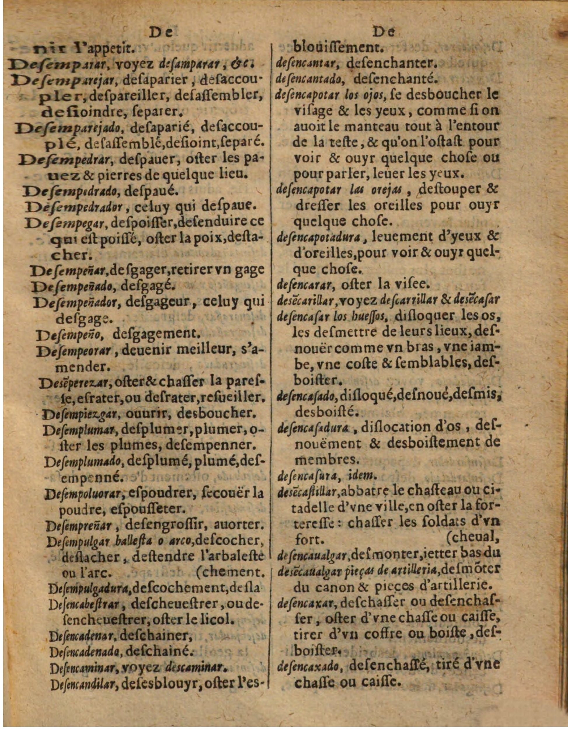 1625 - Hubert Antoine - Trésor des deux langues espagnole et française - Augsbourg