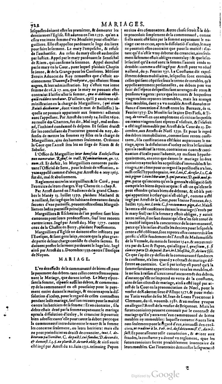 1629 - Veuve Nicolas Buon - Trésor du droit français (21754 T. 2) - BM Lyon