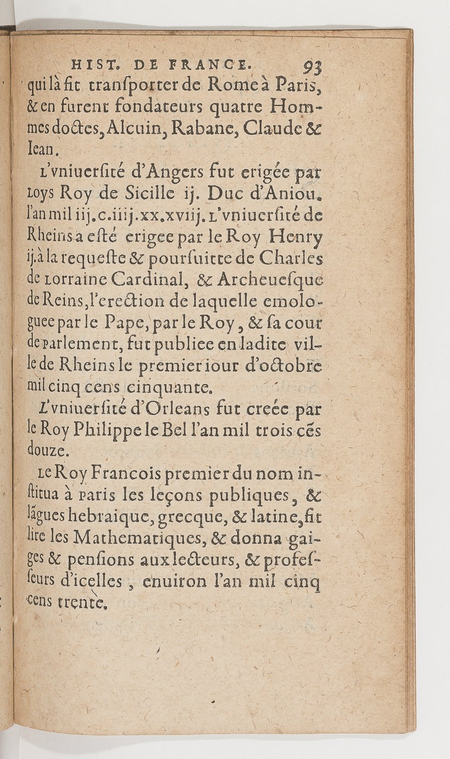 1583 - Galiot Corrozet - Trésor des histoires de France - BnF