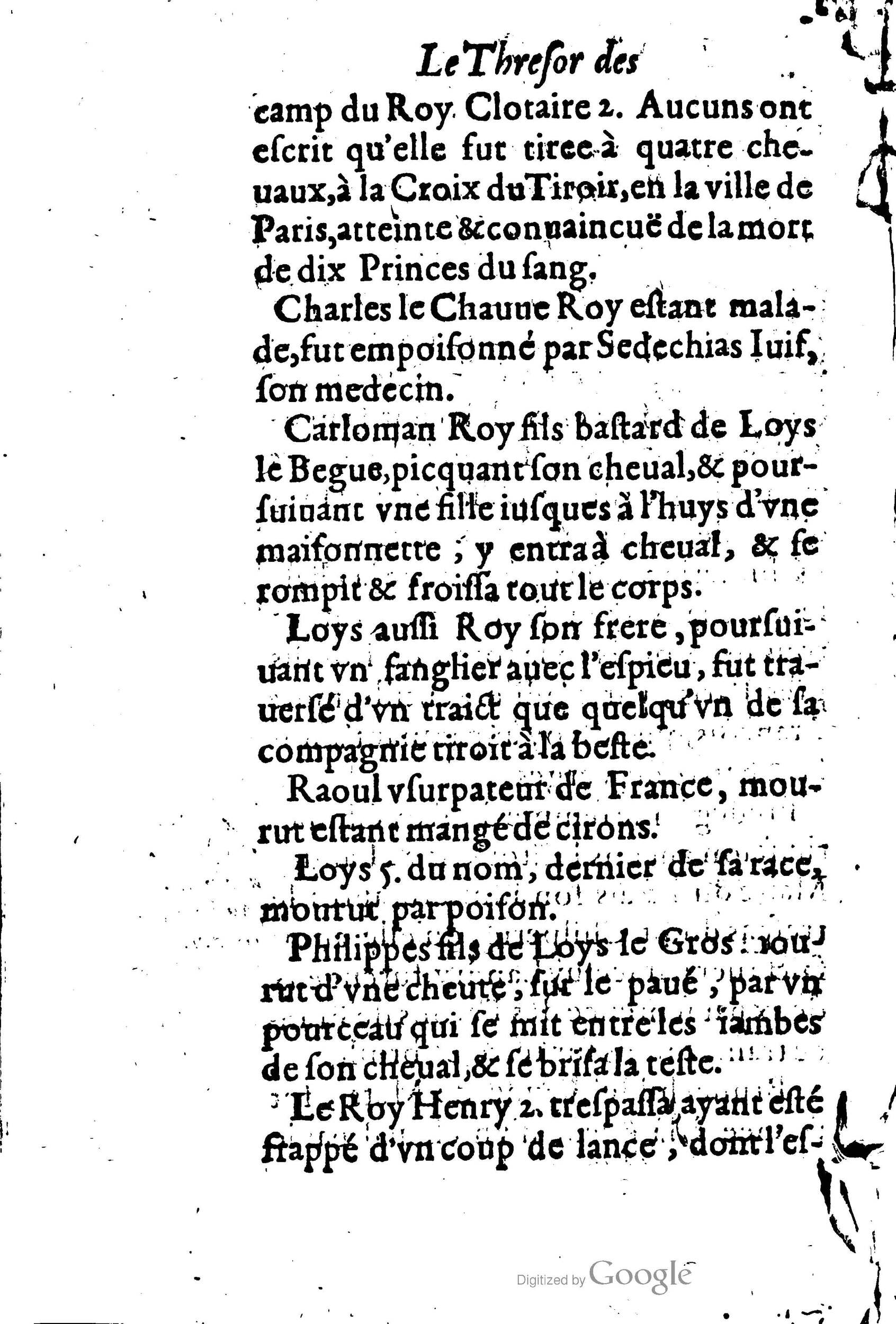 1619 - Jean Corrozet - Trésor des histoires de France - BSB Munich