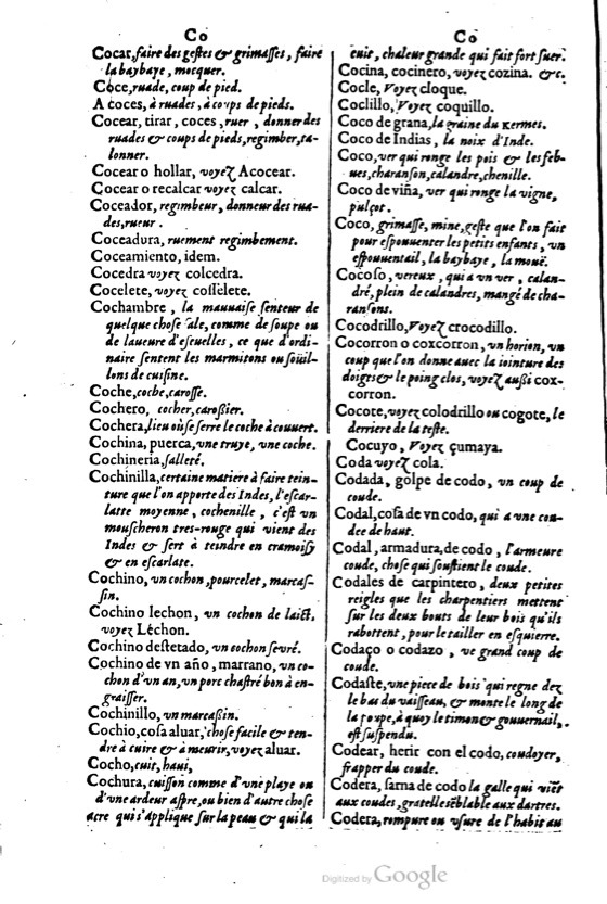 1621 - Adrian Tiffaine - Trésor des deux langues espagnole et française - BM Lyon