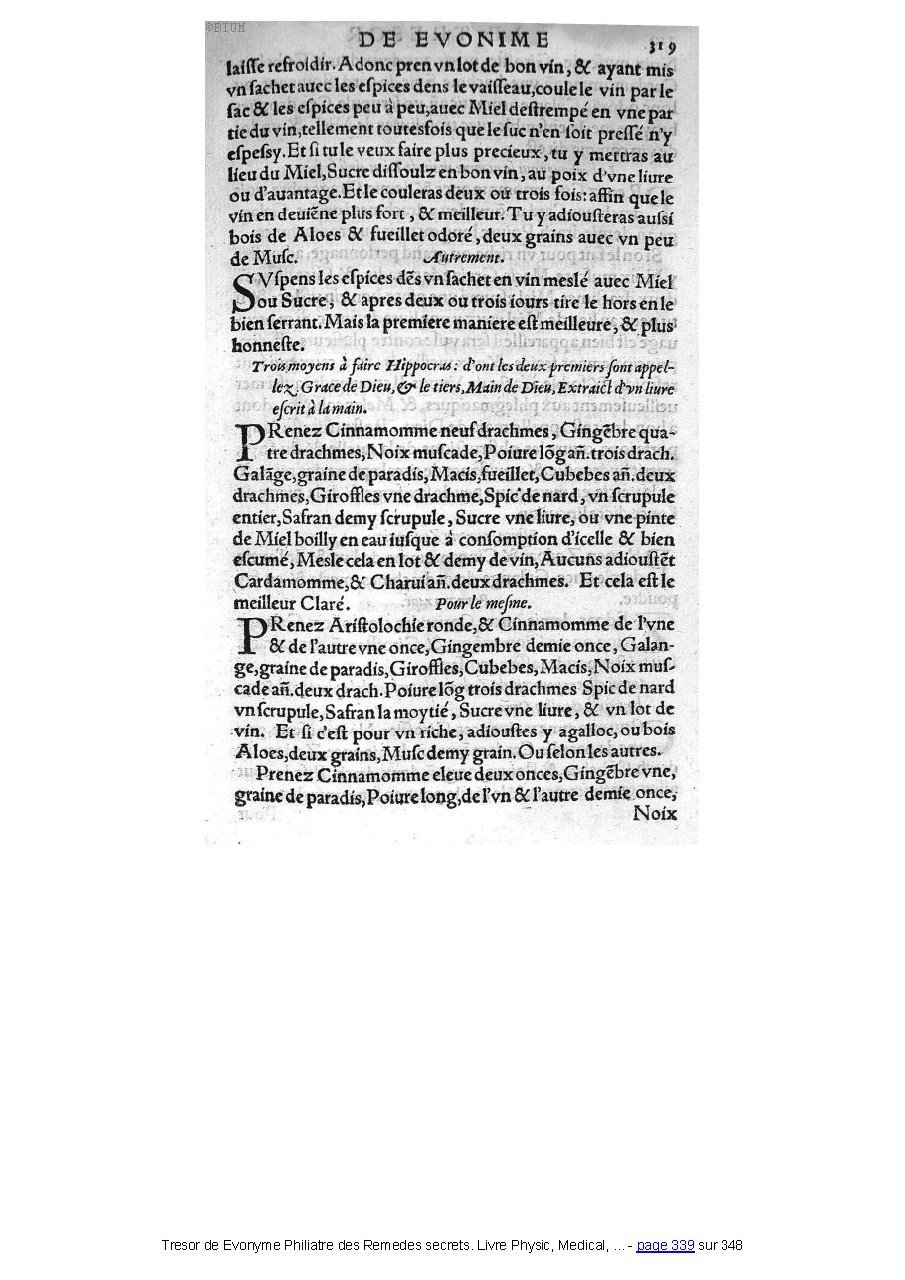 1555 - Balthazar Arnoullet - Trésor d’Évonyme Philiatre - Université Paris Cité