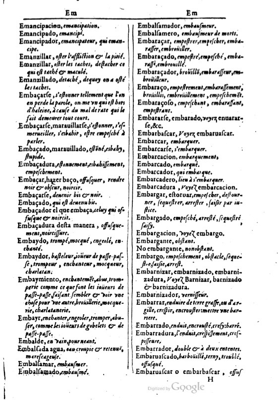 1616 - Veuve Marc Orry - Trésor des deux langues espagnole et française (Première et Seconde parties) - BM Lyon
