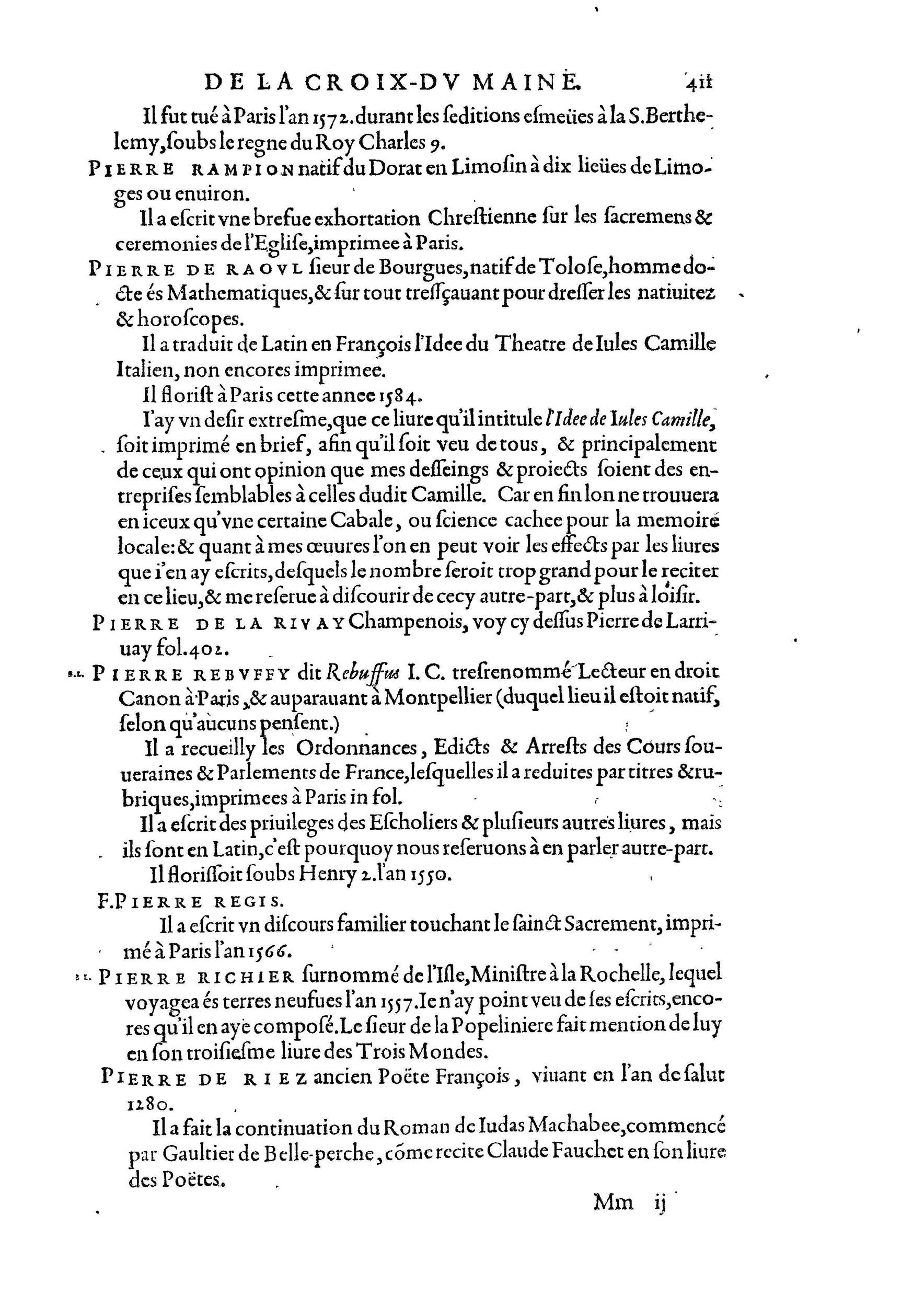 1584 - Abel L&#039;Angelier - Bibliothèques françaises - BnF