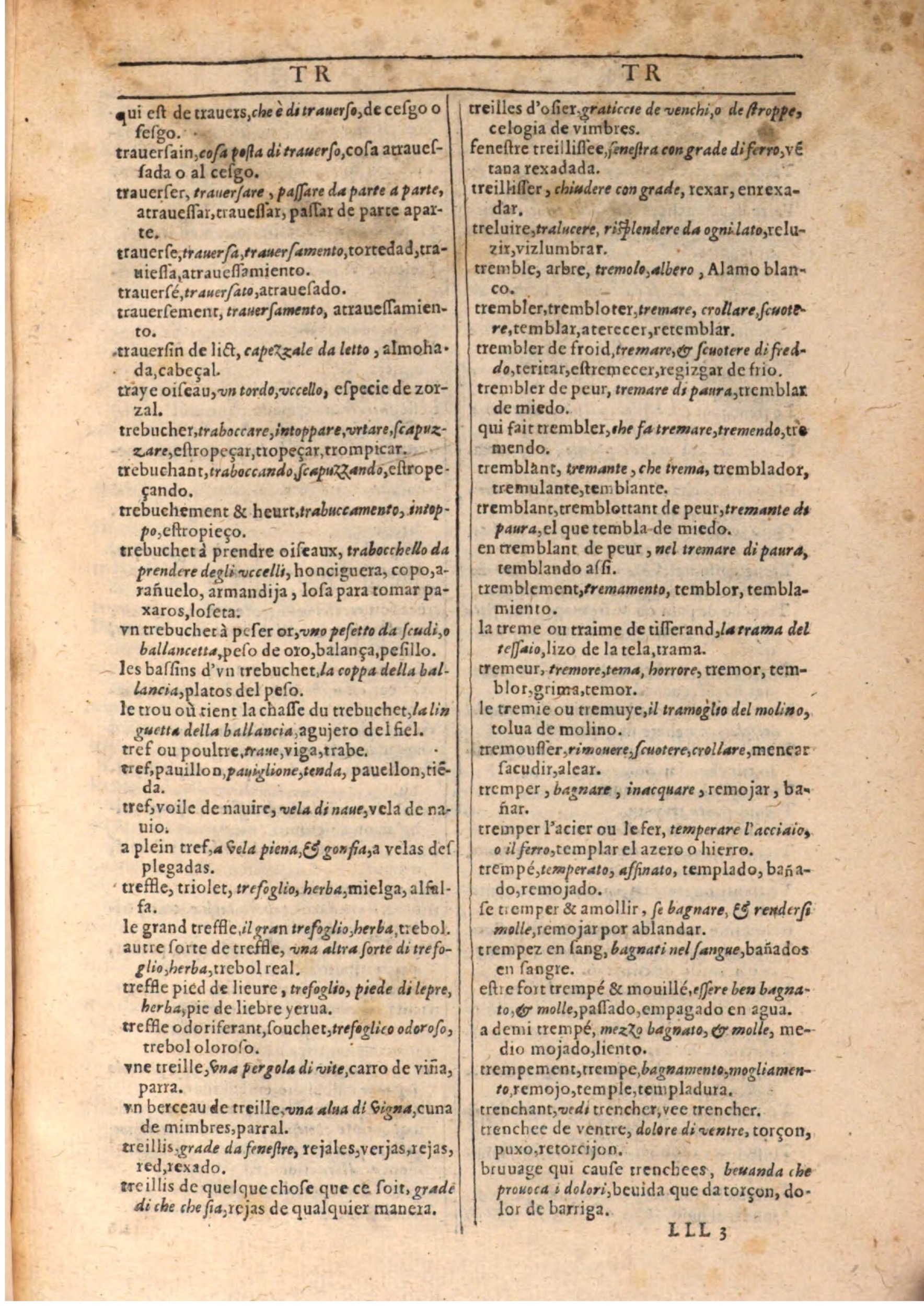 1609 - Philippe Albert et Alexandre Pernet - Trésor des trois langues française, italienne et espagnole (Seconde partie) - BSB Munich 1609 - Philippe Albert et Alexandre Pernet - Trésor des trois langues française, italienne et espagnole (Seconde partie) - BSB Munich