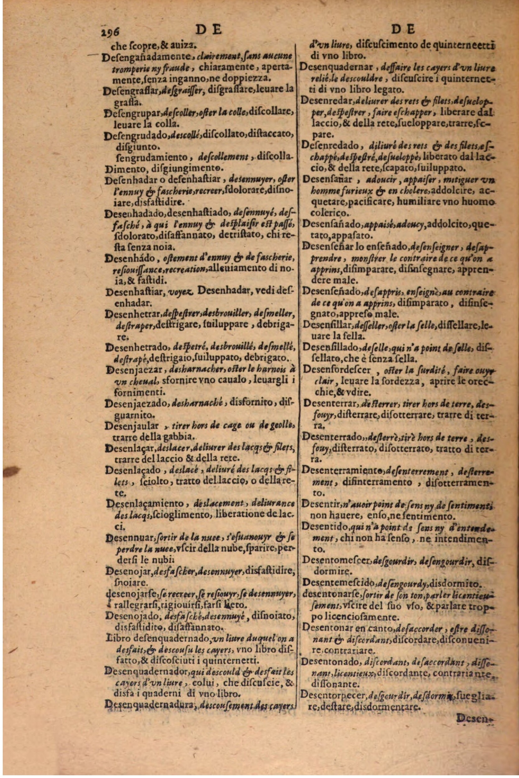 1606 - Samuel Crespin - Thresor des trois langues, francoise, italiene et espagnolle - BSB Munich
