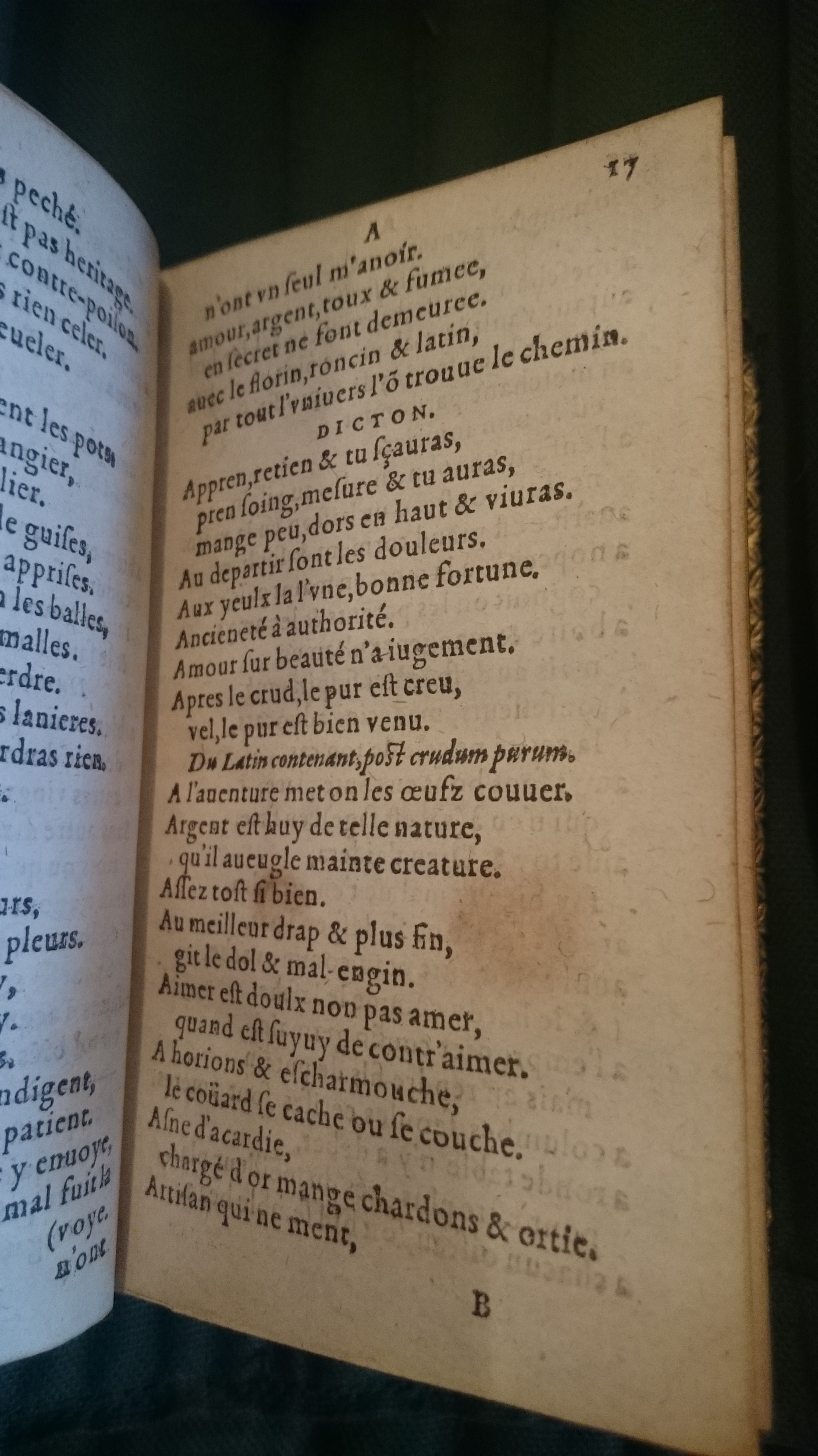 1582 - Nicolas Bonfons - Trésor des sentences dorées - BnF Arsenal 1582 - Nicolas Bonfons - Trésor des sentences dorées - BnF Arsenal