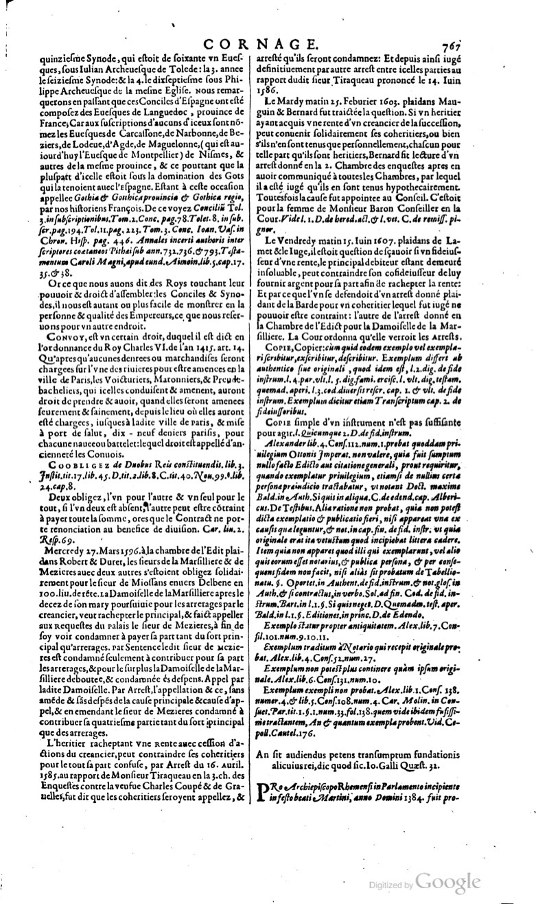 1629 - Veuve Nicolas Buon - Trésor du droit français (29620 T. 1) - BM Lyon