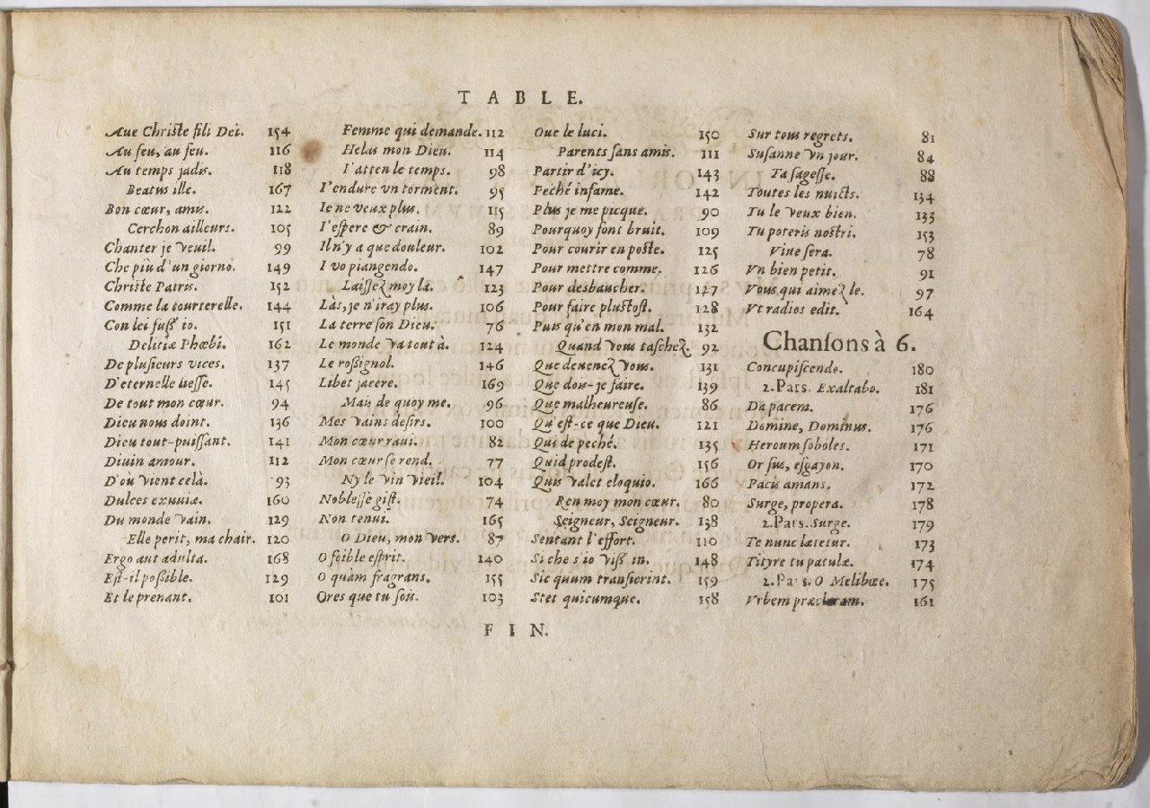 1594 - Paul Marceau - Trésor de musique d&#039;Orlande de Lassus, Superius, Bassus, Tenor, Quinta pars - BnF