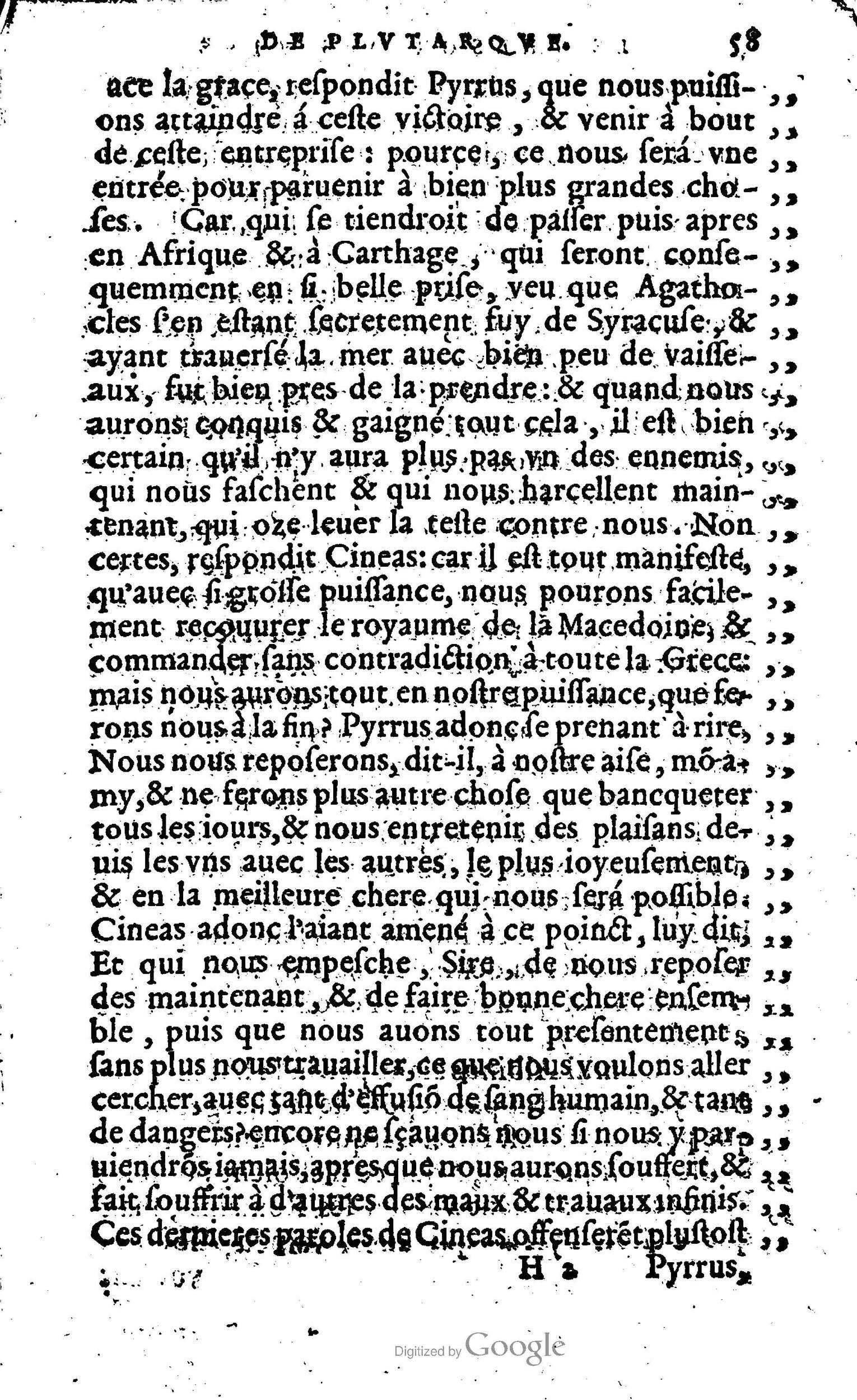 1568 - Willem Silvius - Trésor des vies de Plutarque - Anvers Plantin-Moretus