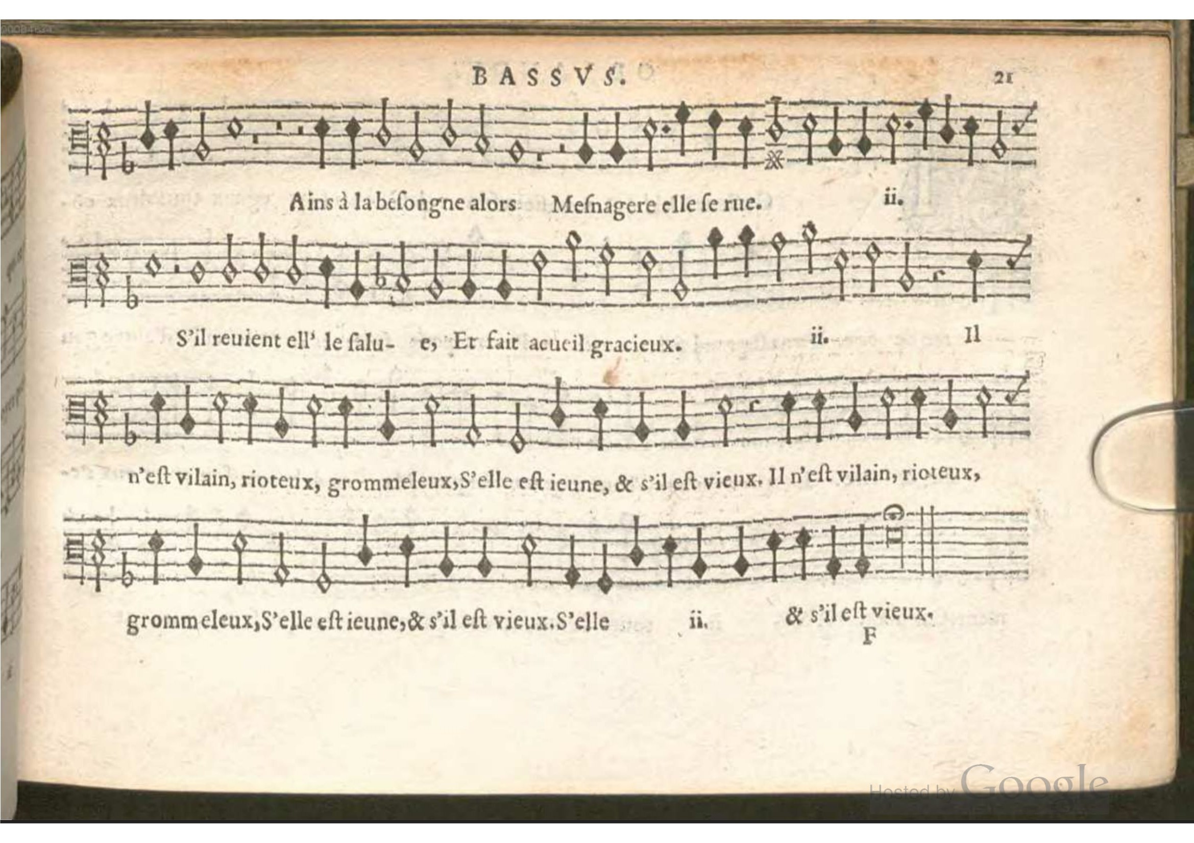 1576 - [Pierre de Saint-André] - Trésor de musique d’Orlande de Lassus Bassus - BSB Munich