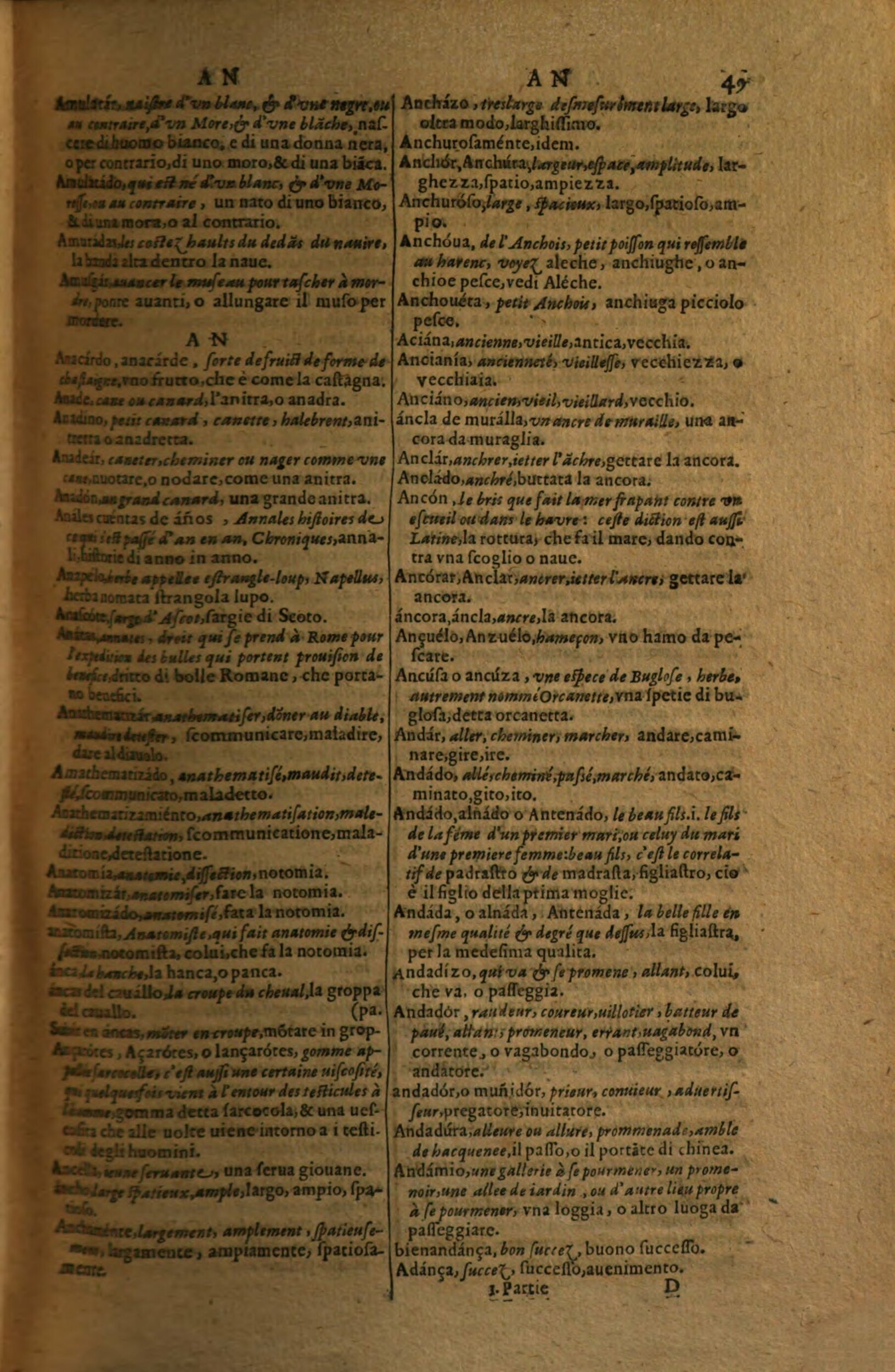 1617 - Samuel Crespin - Trésor des trois langues espagnole, française et italienne (Première partie) - Regensburg