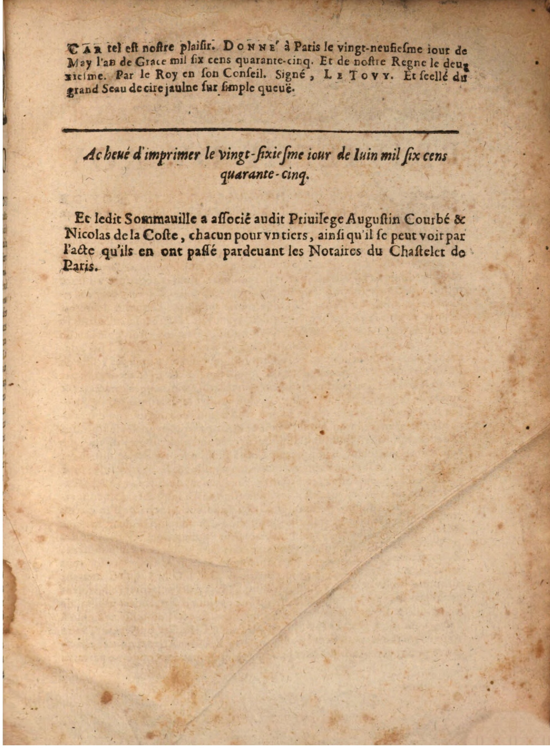1645 - A. de Sommaville et A. Courbé - Trésor des deux langues espagnole et française (Seconde partie) - BSB Munich 1645 - A. de Sommaville et A. Courbé - Trésor des deux langues espagnole et française (Seconde partie) - BSB Munich