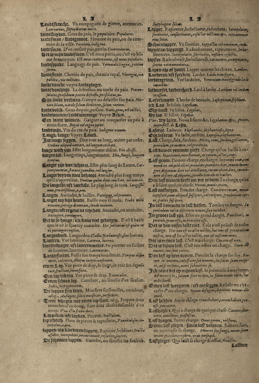 1573 - Christophe Plantin - Trésor du langage bas-allemand - Greifswald