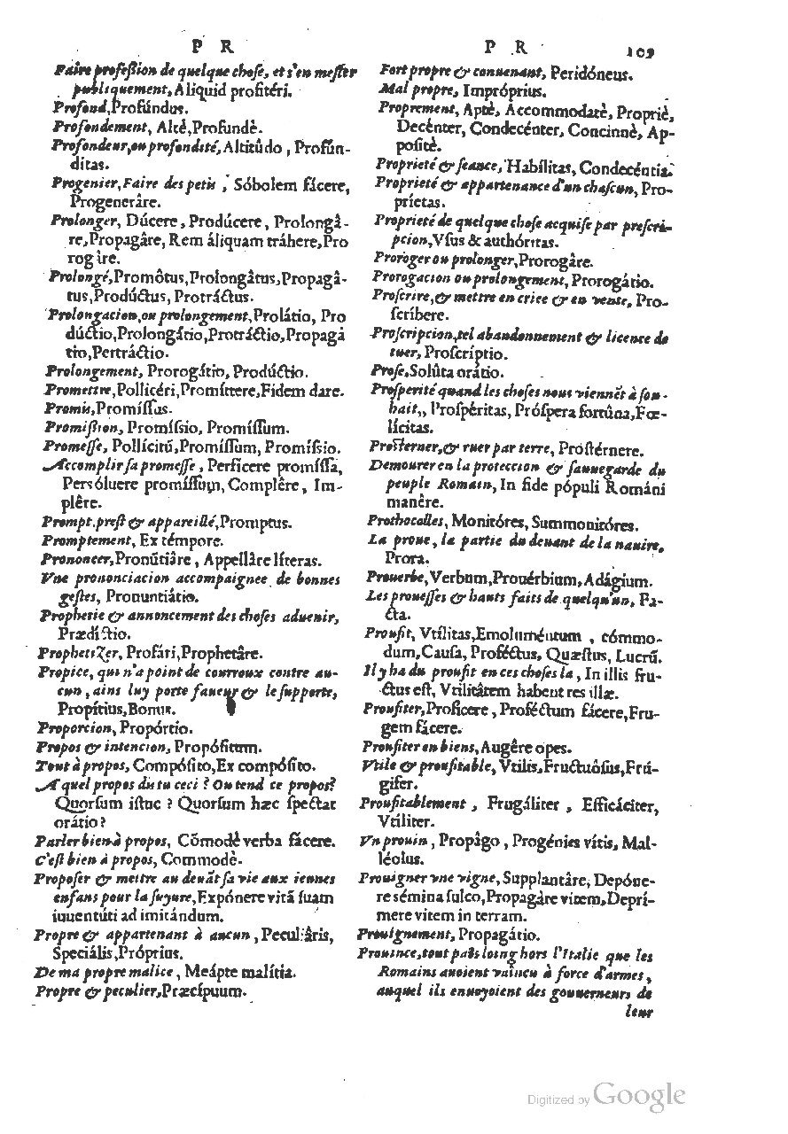 1558 - Guillaume Rouillé - Trésor des mots et traits français - BSB Munich