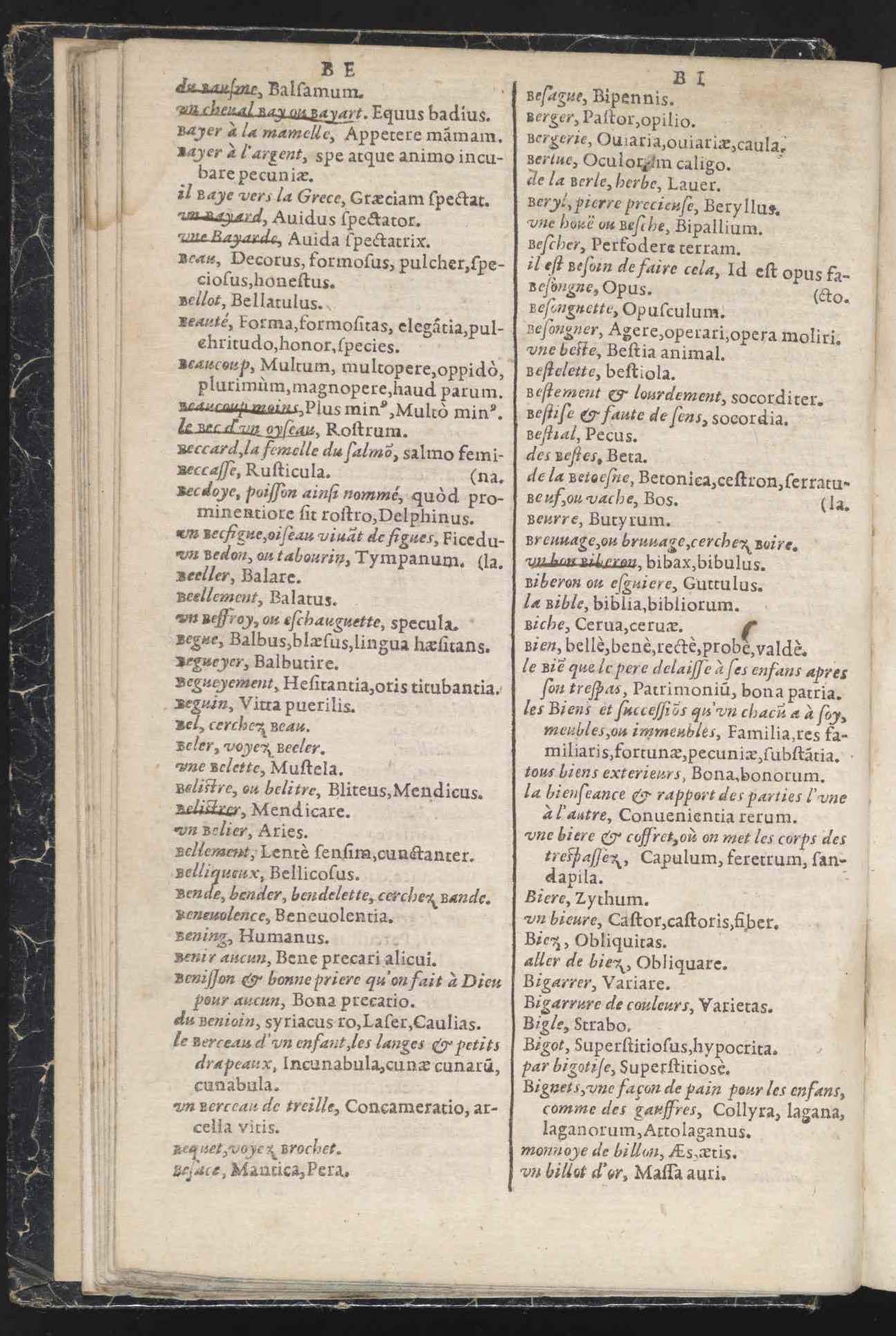 1597 - Richard Aubert - Trésor des mots et traits français - Den Haag 1597 - Richard Aubert - Trésor des mots et traits français - Den Haag