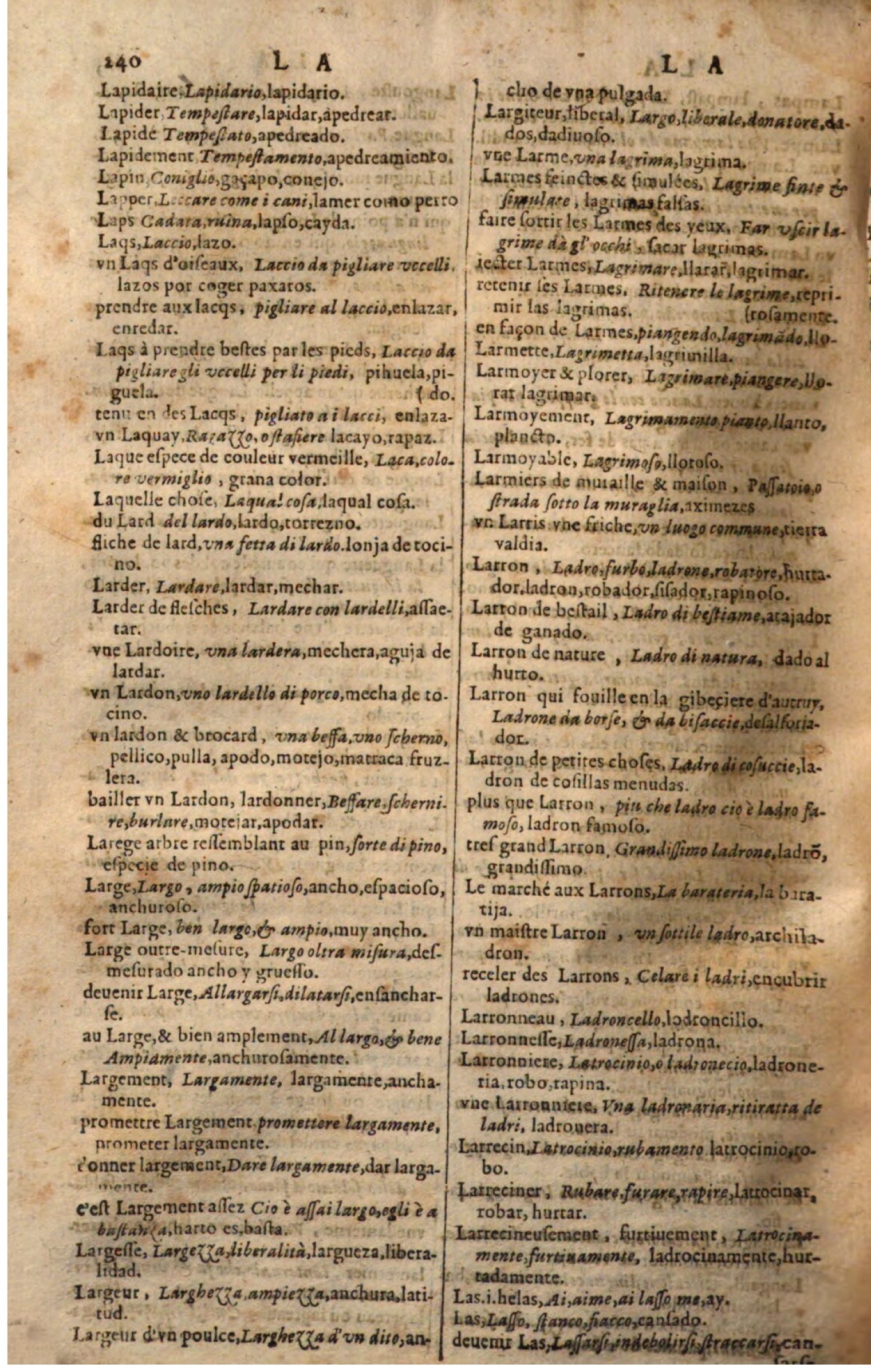 1644 - Jacques Crespin - Trésor des trois langues - Passau
