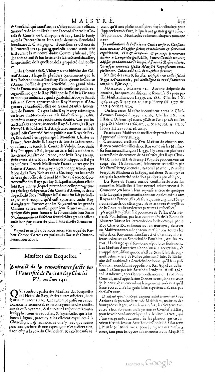 1629 - Veuve Nicolas Buon - Trésor du droit français (21754 T. 2) - BM Lyon