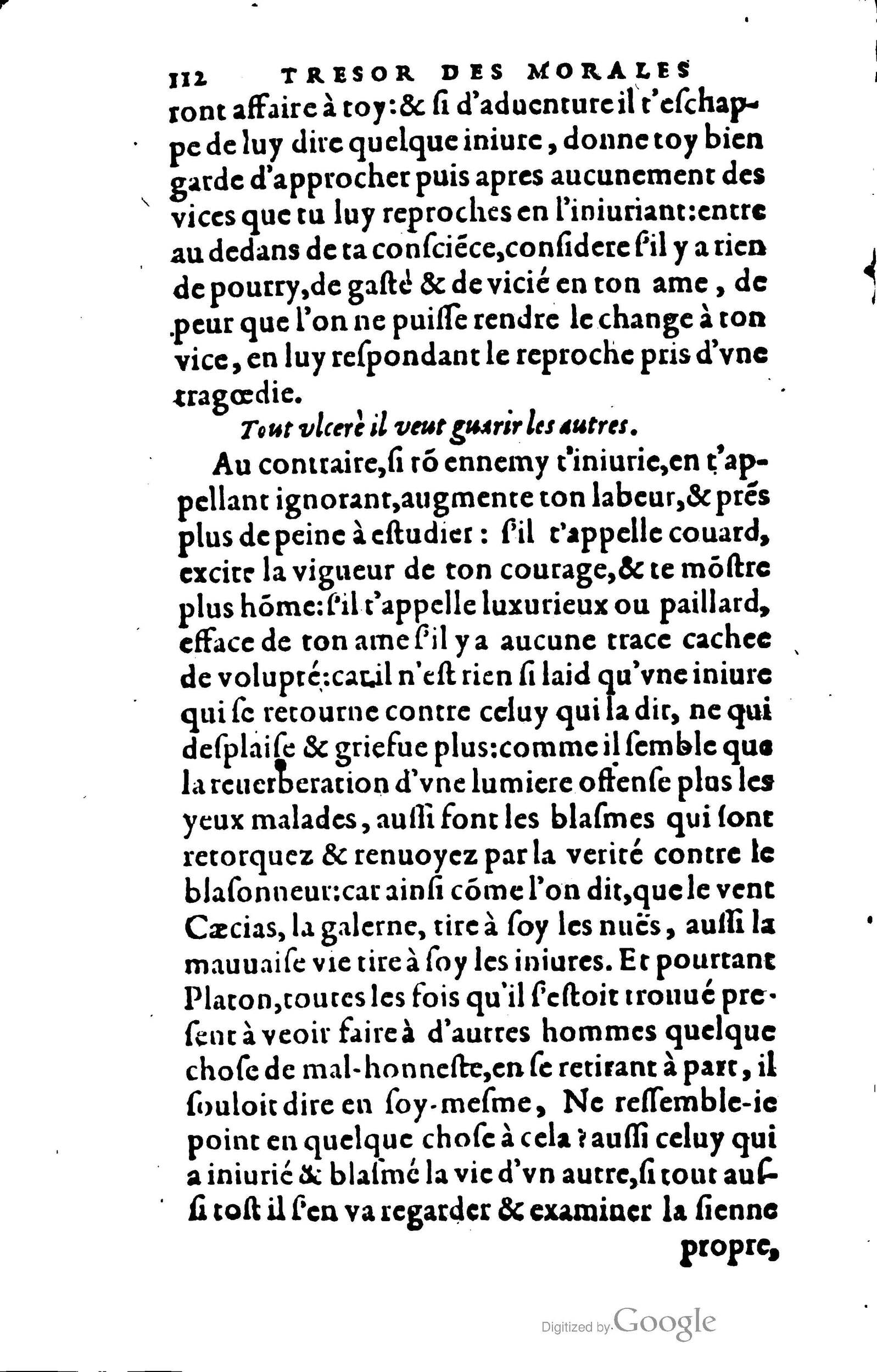 1578 - Jean Poupy - Trésor des morales de Plutarque - BSB Munich