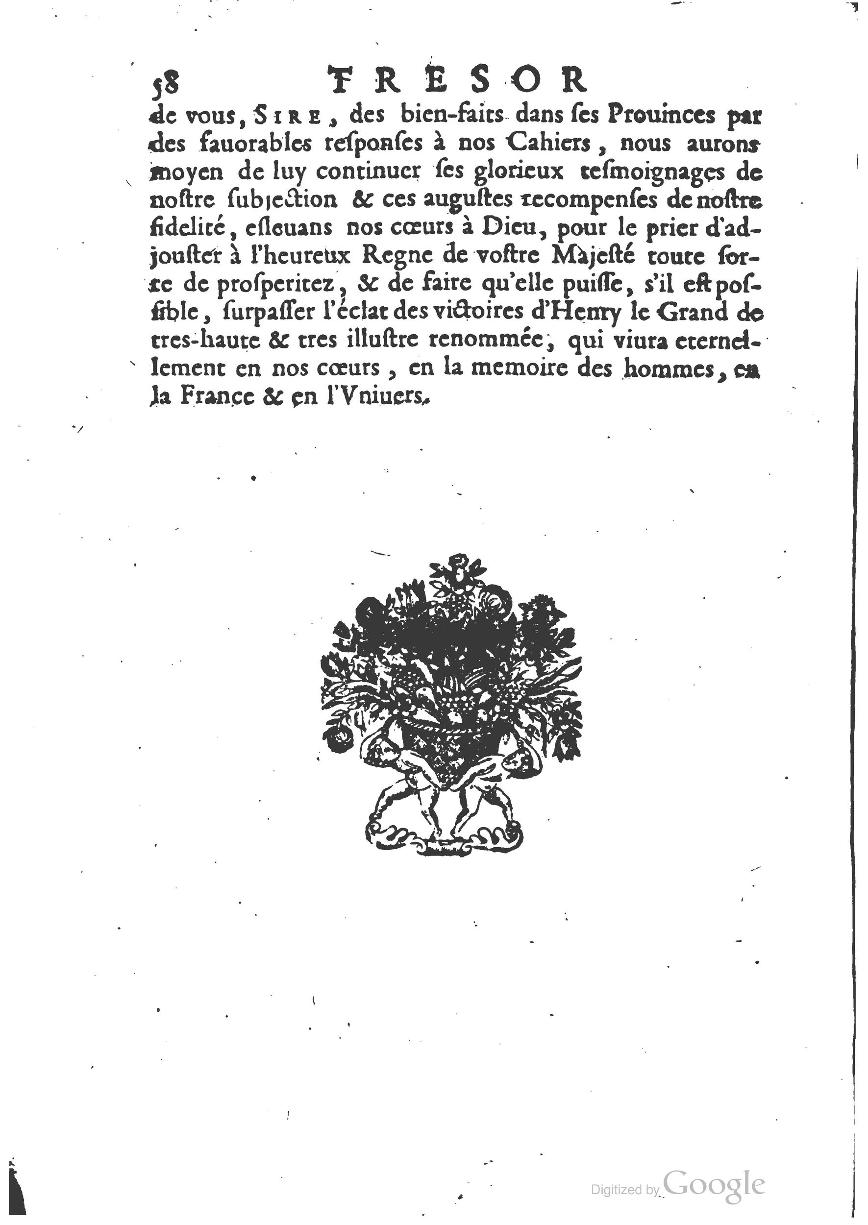 1654 - Michel Bobin - Trésor des harangues, remontrances et oraisons funèbres - BM Lyon