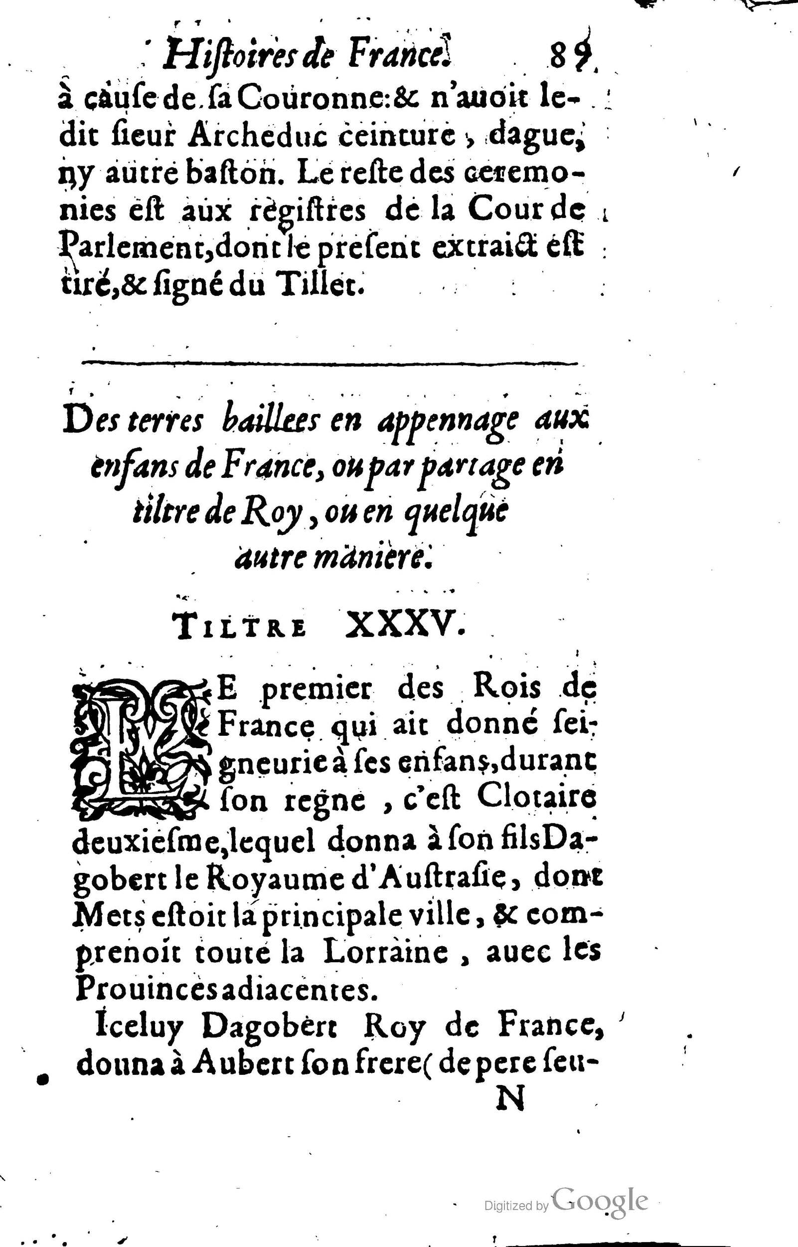 1619 - Jean Corrozet - Trésor des histoires de France - BSB Munich