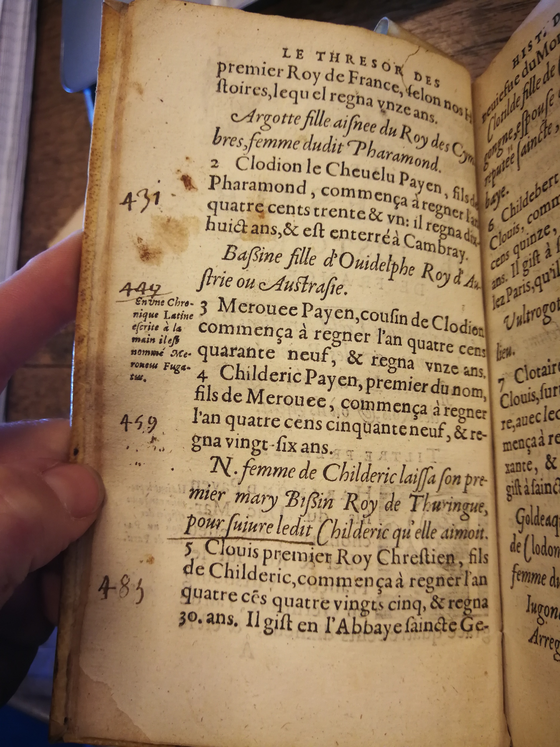 1604 - Galiot Corrozet - Trésor des histoires de France - BNC Florence