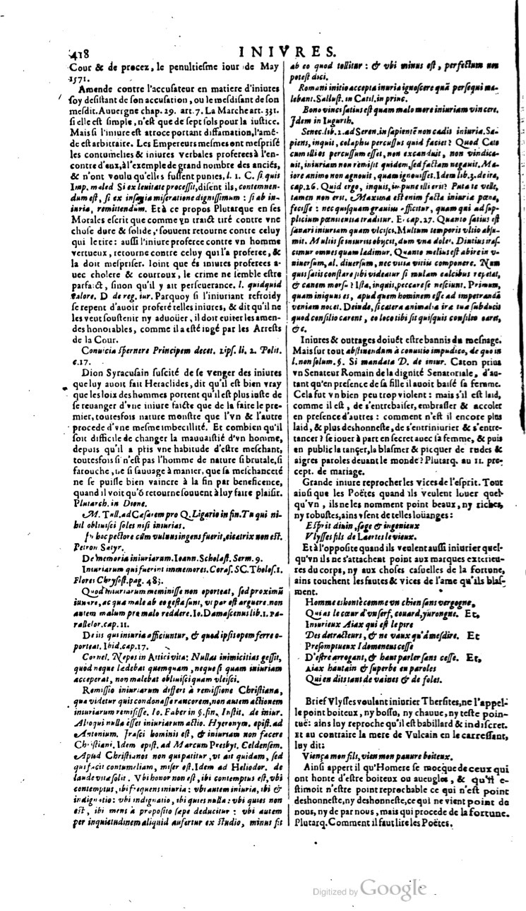 1629 - Veuve Nicolas Buon - Trésor du droit français (21754 T. 2) - BM Lyon