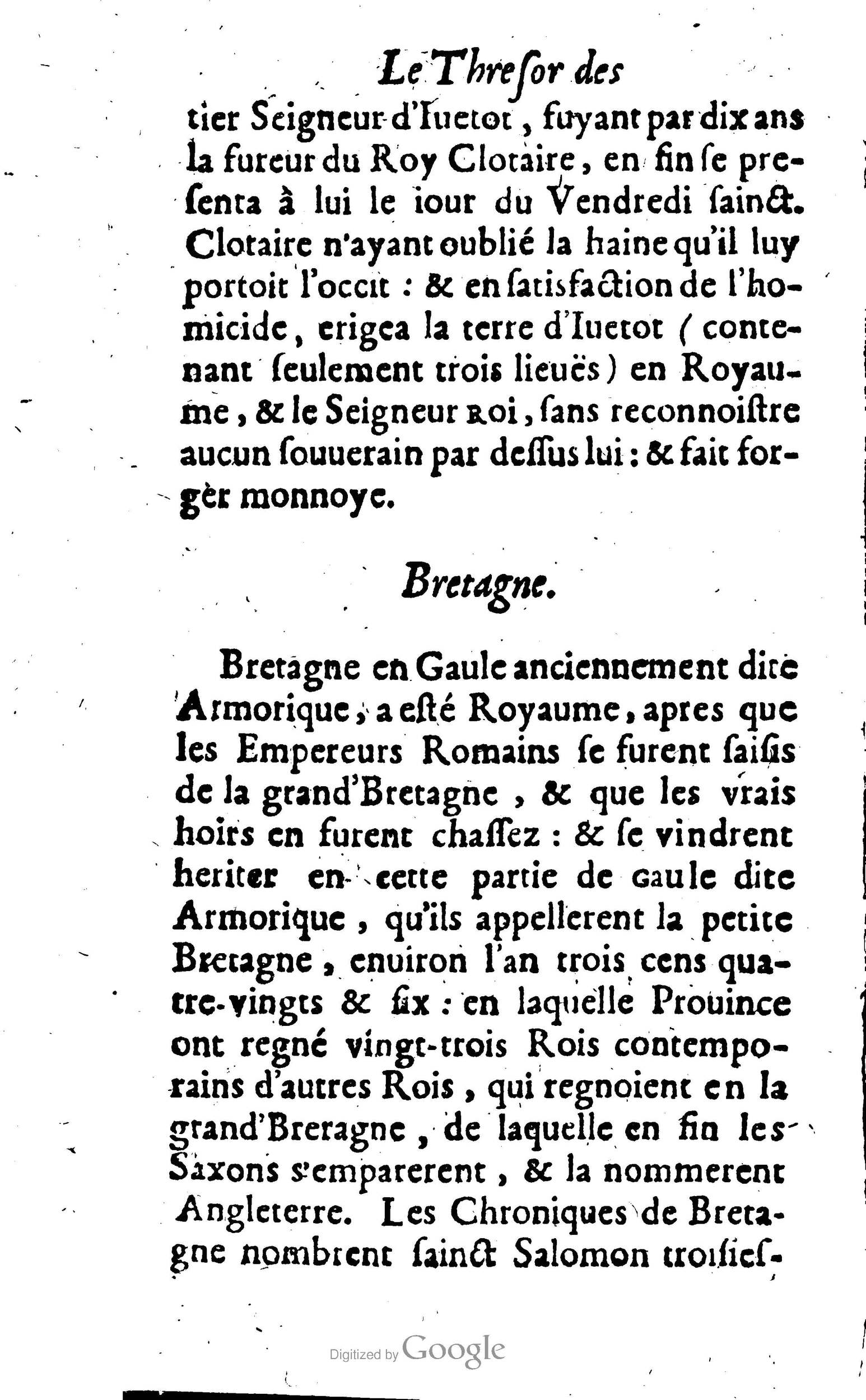1638 - Jean Corrozet - Trésor des histoires de France - BM Lyon
