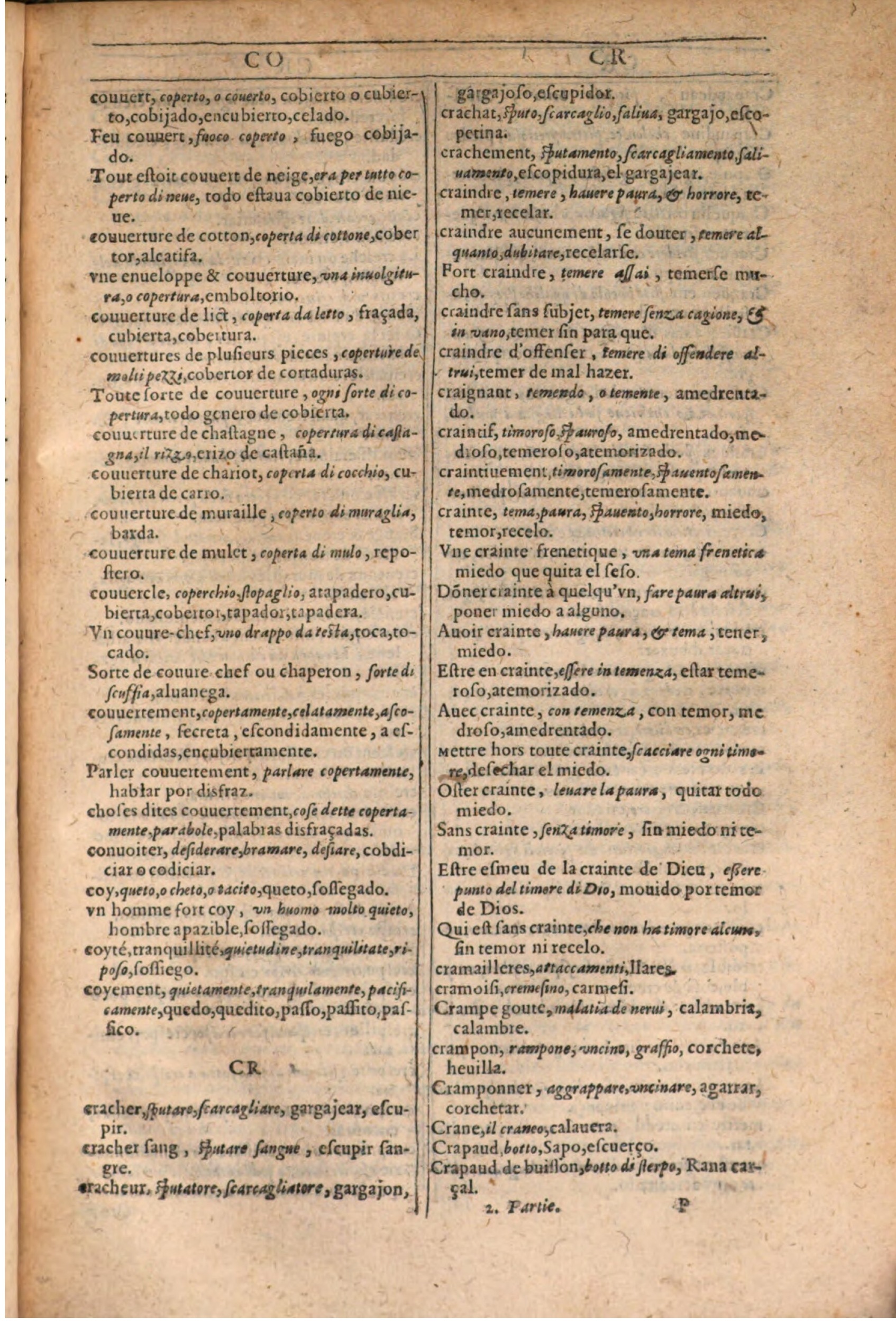 1609 - Philippe Albert et Alexandre Pernet - Trésor des trois langues française, italienne et espagnole (Seconde partie) - BSB Munich 1609 - Philippe Albert et Alexandre Pernet - Trésor des trois langues française, italienne et espagnole (Seconde partie) - BSB Munich