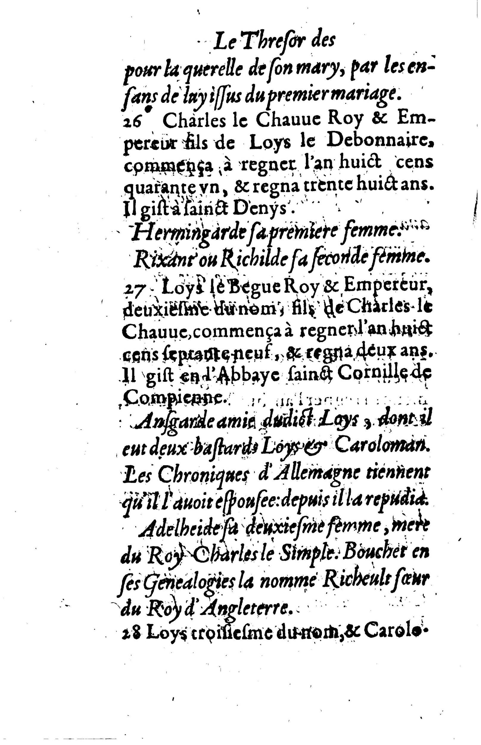 1617 - Jean Corrozet - Trésor des histoires de France - BM Lyon