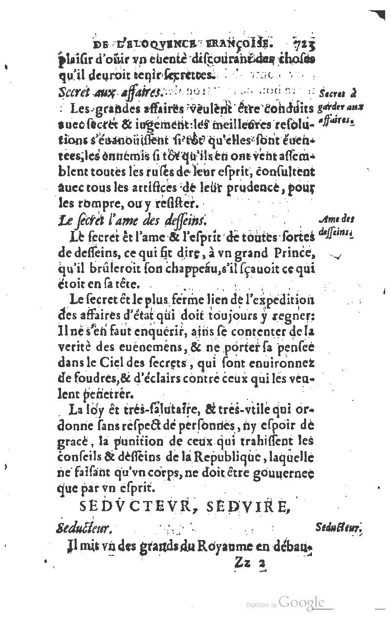 1610 - Louis Coste - Trésor de l’éloquence française (Seconde partie) - BM Lyon