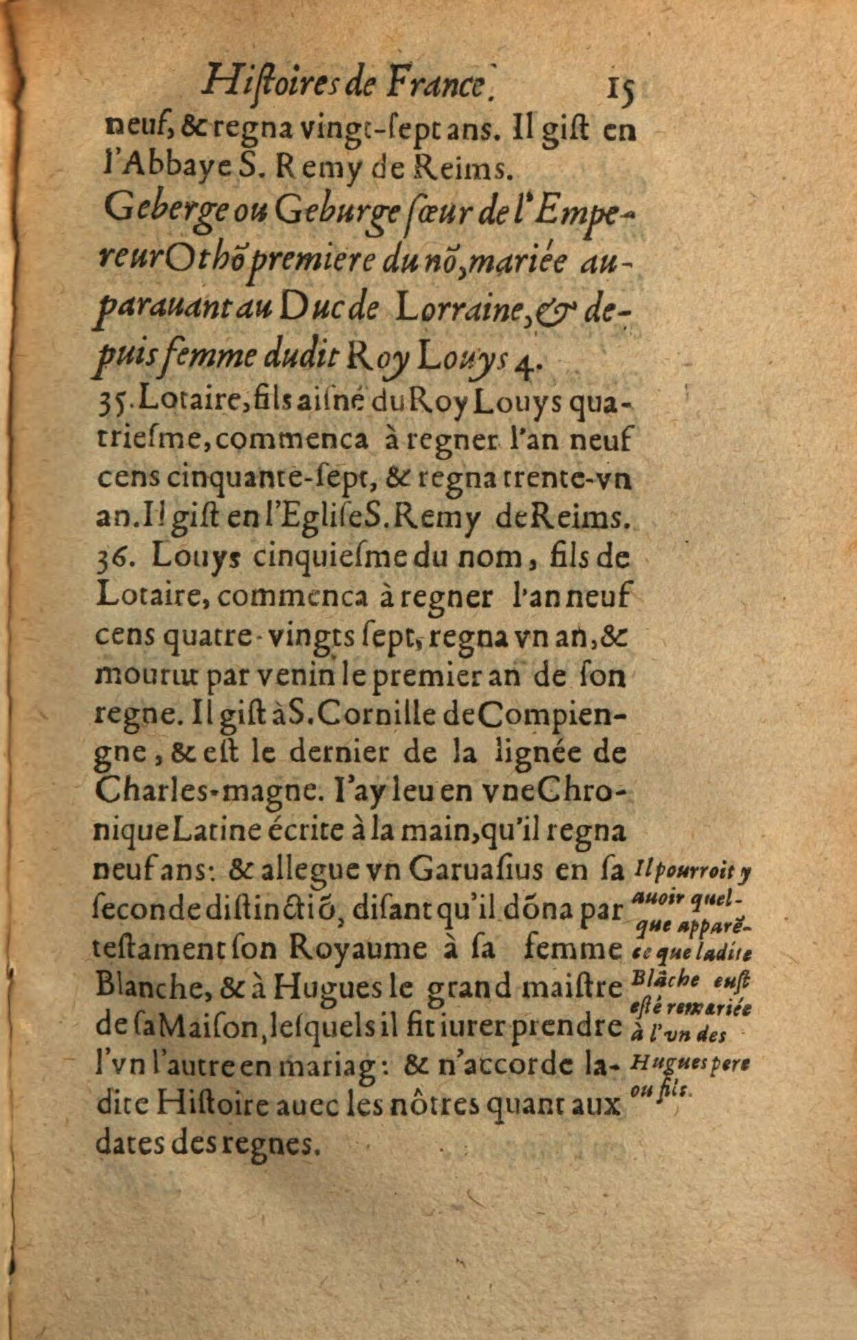 1639 - Jean Corrozet - Trésor des histoires de France - BSB Munich