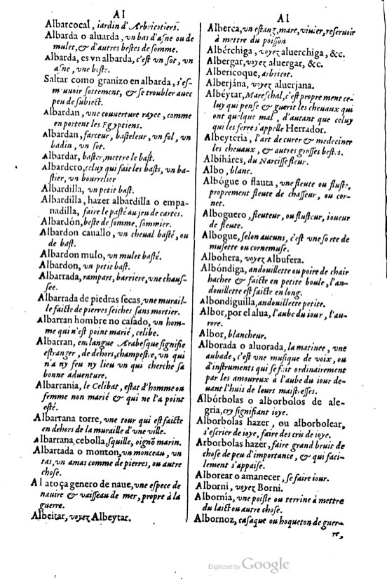 1621 - Adrian Tiffaine - Trésor des deux langues espagnole et française - BM Lyon