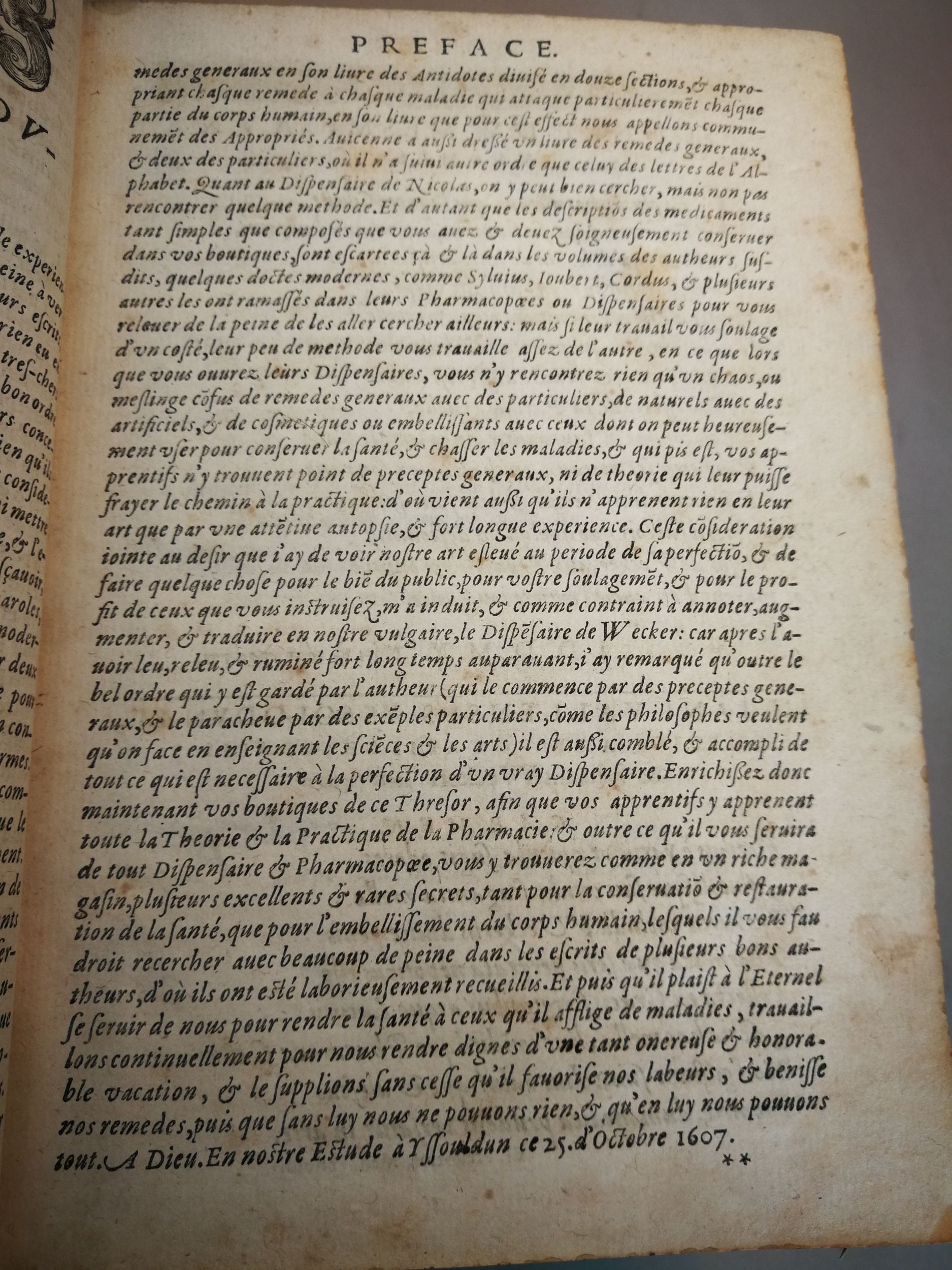 1609 - Étienne Gamonet - Grand dispensaire ou Trésor général et particulier des préservatifs - BM Marseille