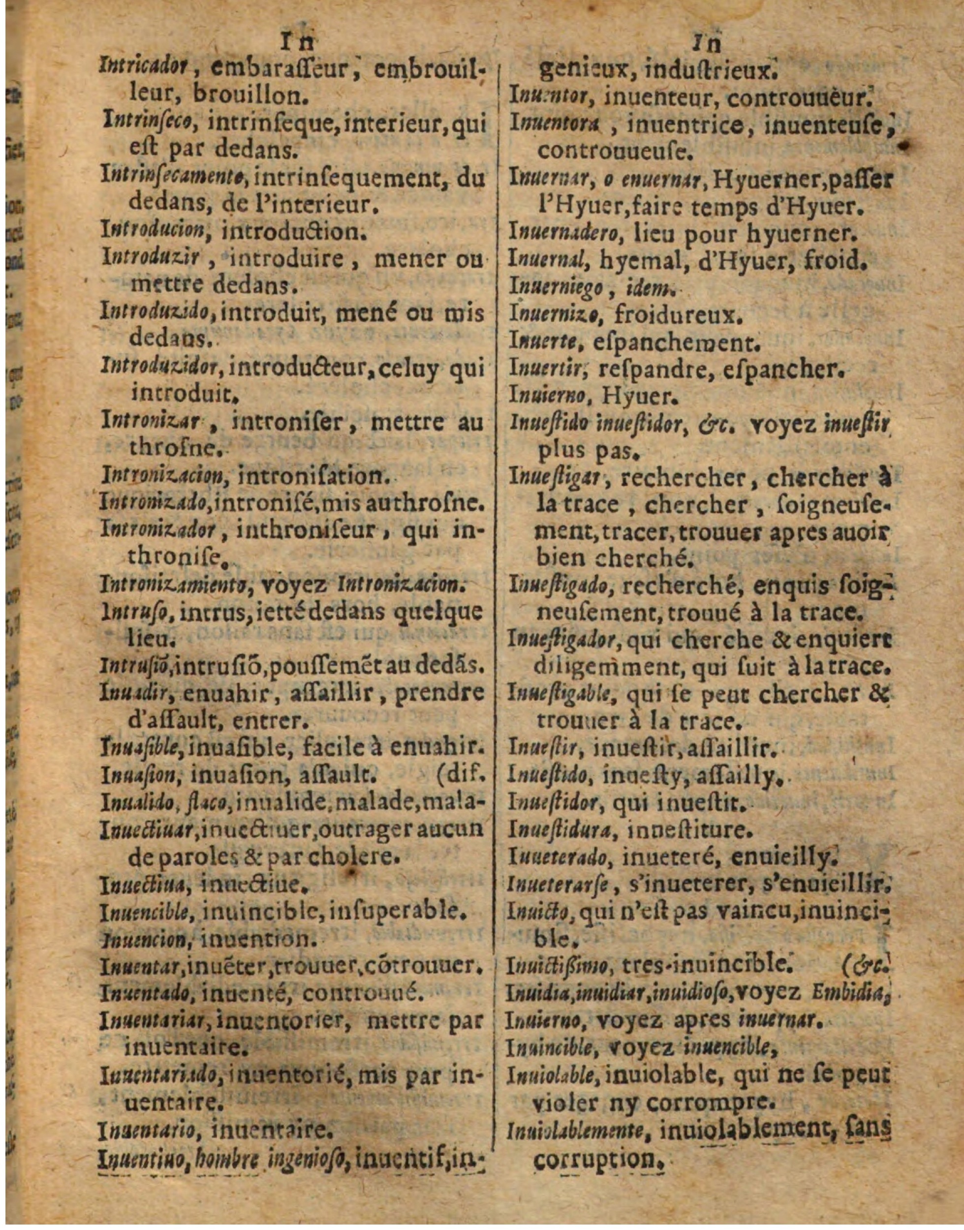 1625 - Hubert Antoine - Trésor des deux langues espagnole et française - Augsbourg