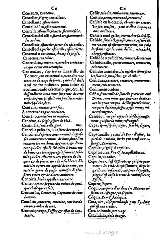 1621 - Adrian Tiffaine - Trésor des deux langues espagnole et française - BM Lyon