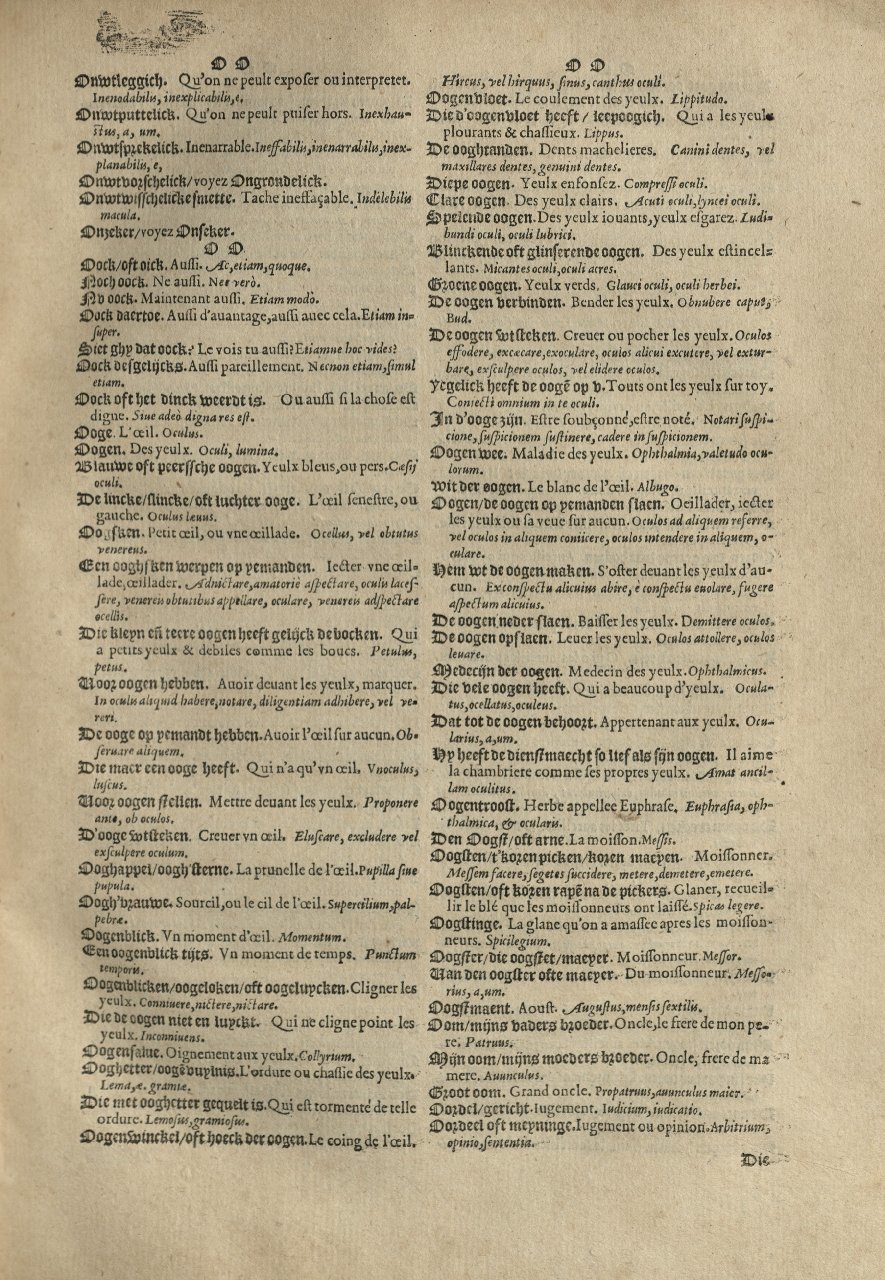 1573 - Christophe Plantin - Trésor du langage bas-allemand - Greifswald