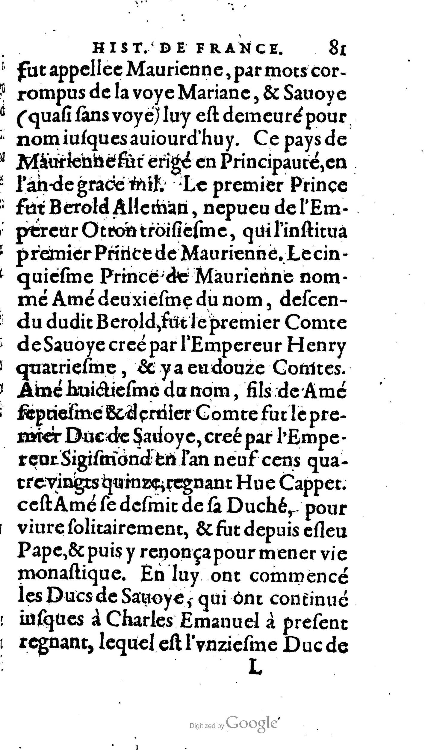 1604 - Galiot Corrozet - Trésor des histoires de France - BNC Florence