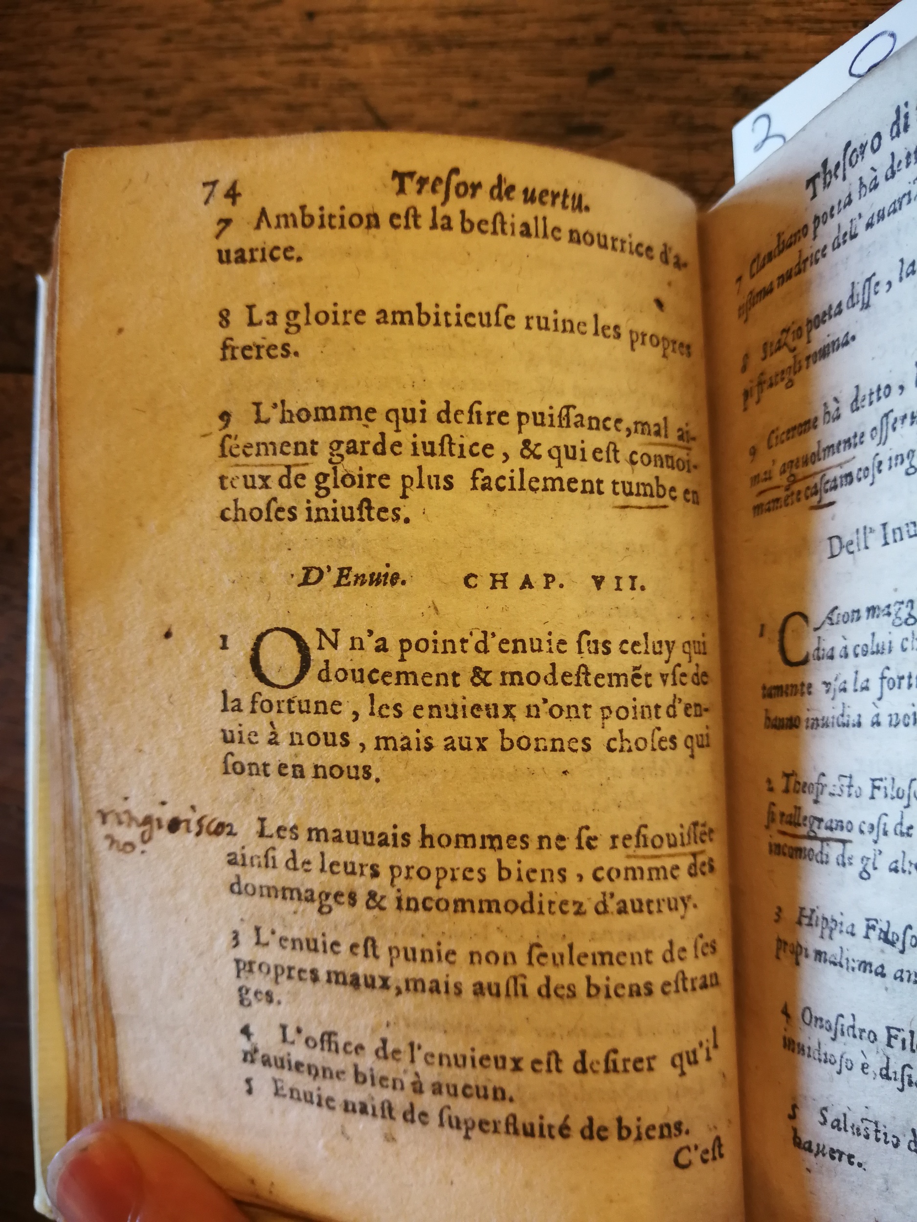 1576 - Benoît Rigaud - Trésor de vertu - BNC Florence