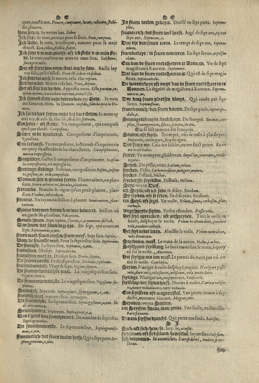 1573 - Christophe Plantin - Trésor du langage bas-allemand - Greifswald