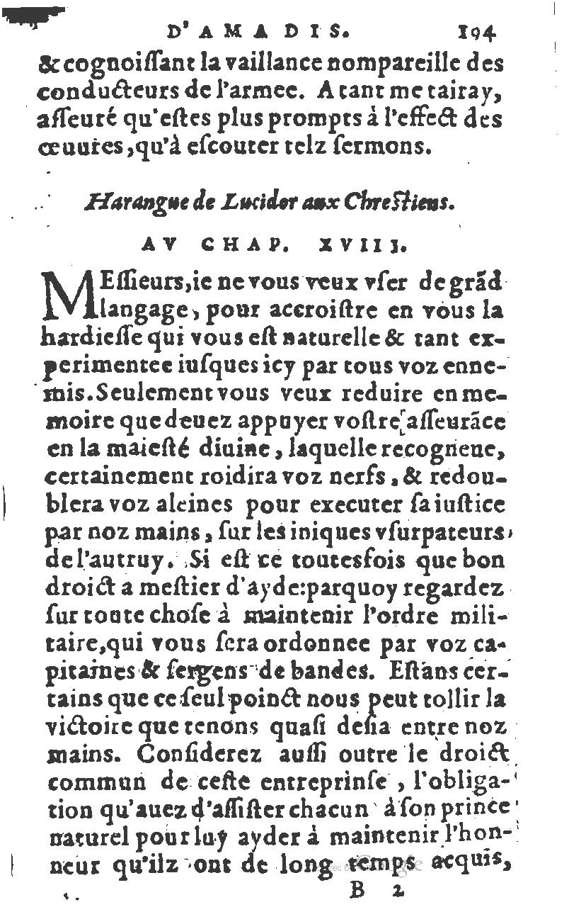 1582 - Jean Huguetan - Trésor des Amadis T. 1 - BM Lyon