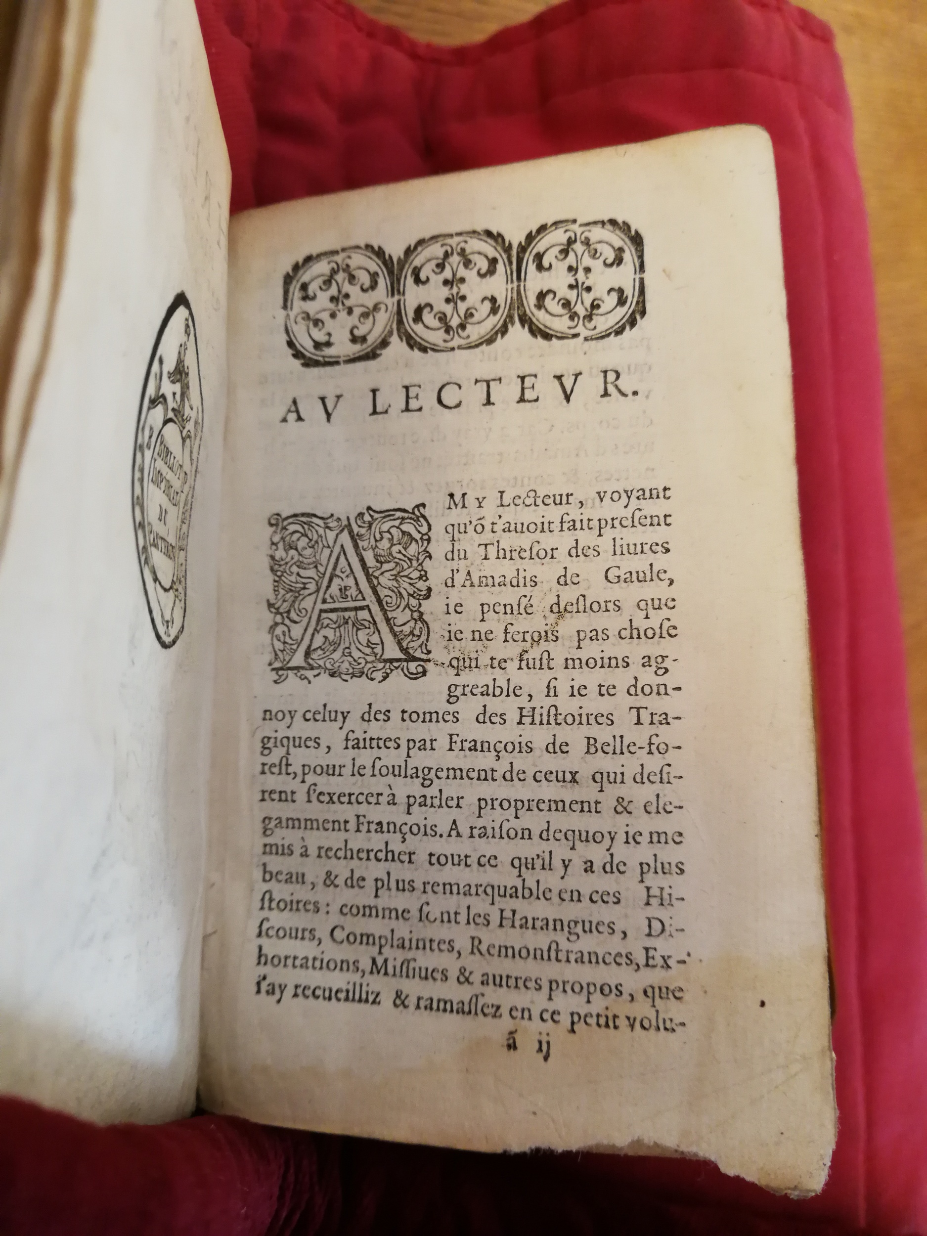 1581 - Pierre Le Voirier et Gervais Mallot - Trésor des histoires tragiques - Bibliothèque Sainte-Geneviève