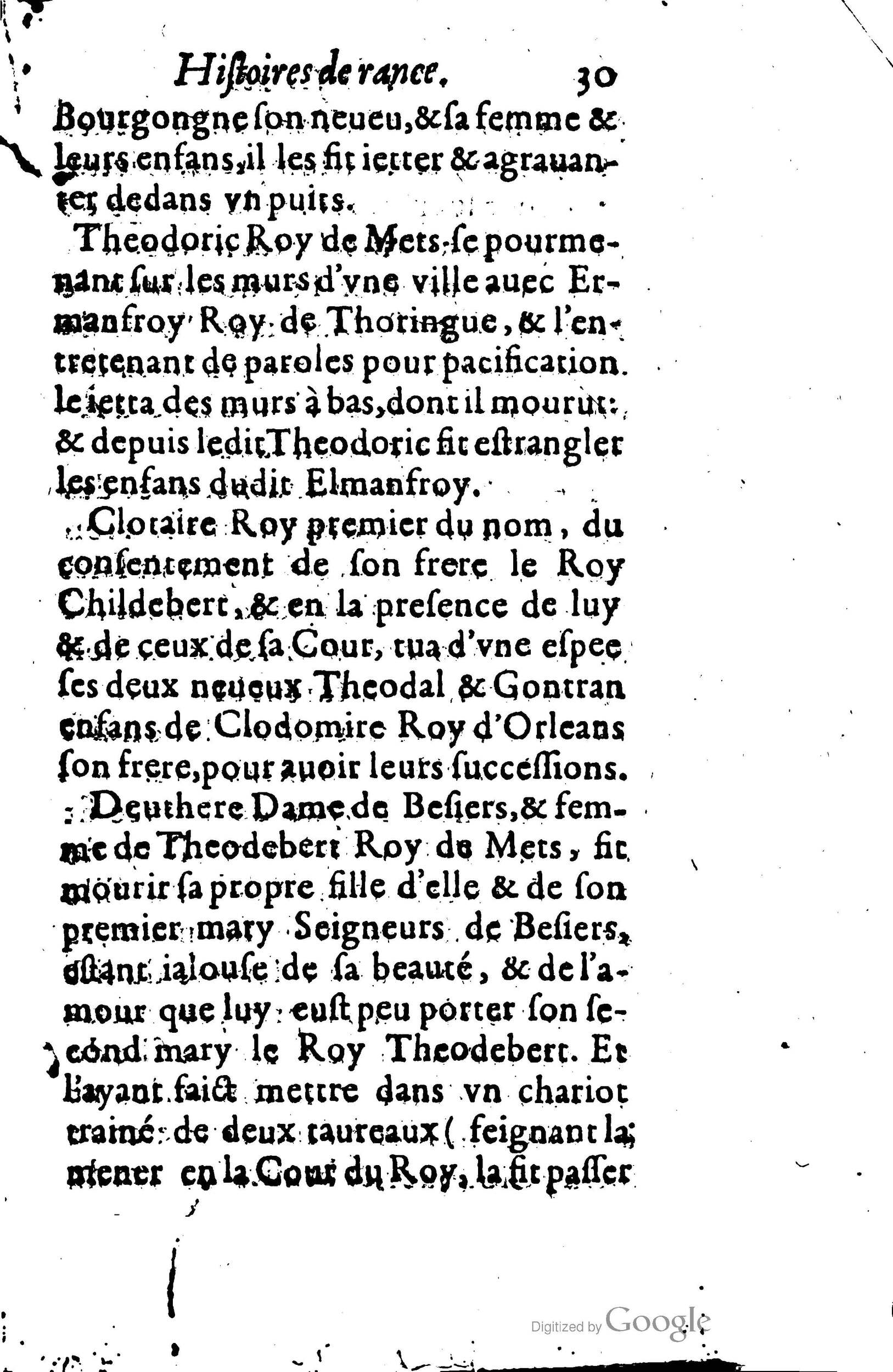 1619 - Jean Corrozet - Trésor des histoires de France - BSB Munich