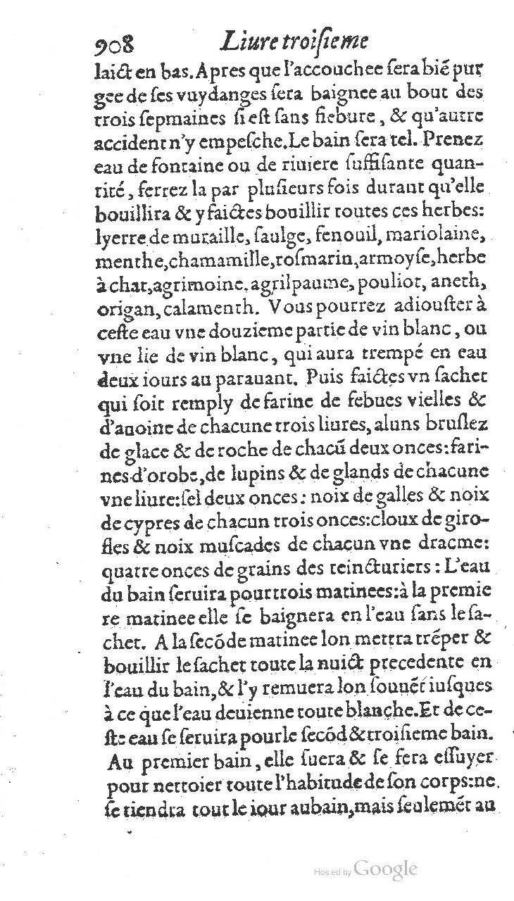 1585 - Jacques du Puis - Trésor des remèdes secrets pour les maladies des femmes - BnF