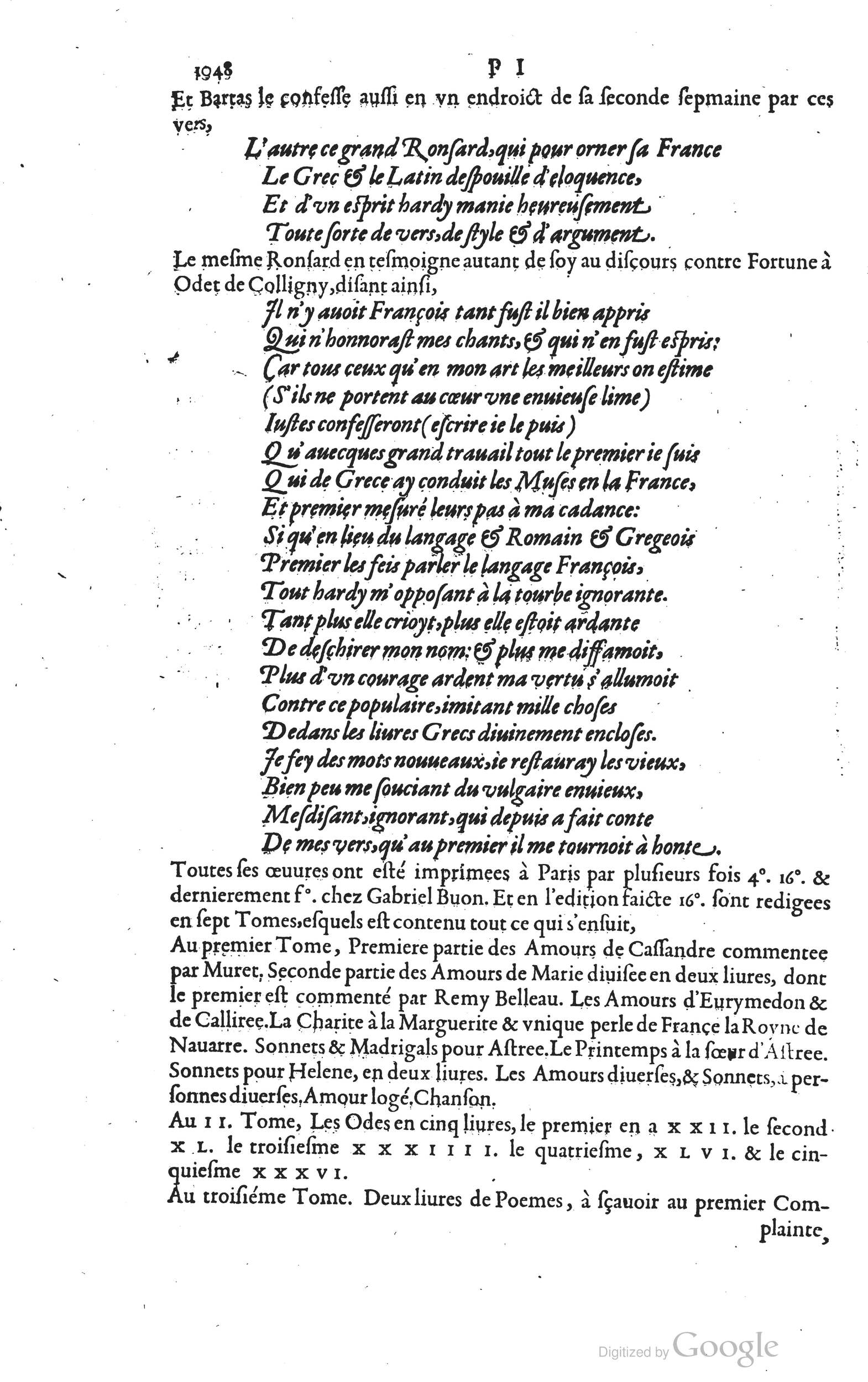 1585 - Barthélemy Honorat - Bibliothèques françaises - BSB Munich