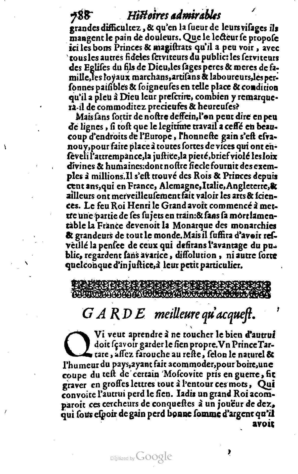 1628 - Jacques Crespin - Trésor d’histoires admirables et mémorables - BSB Munich