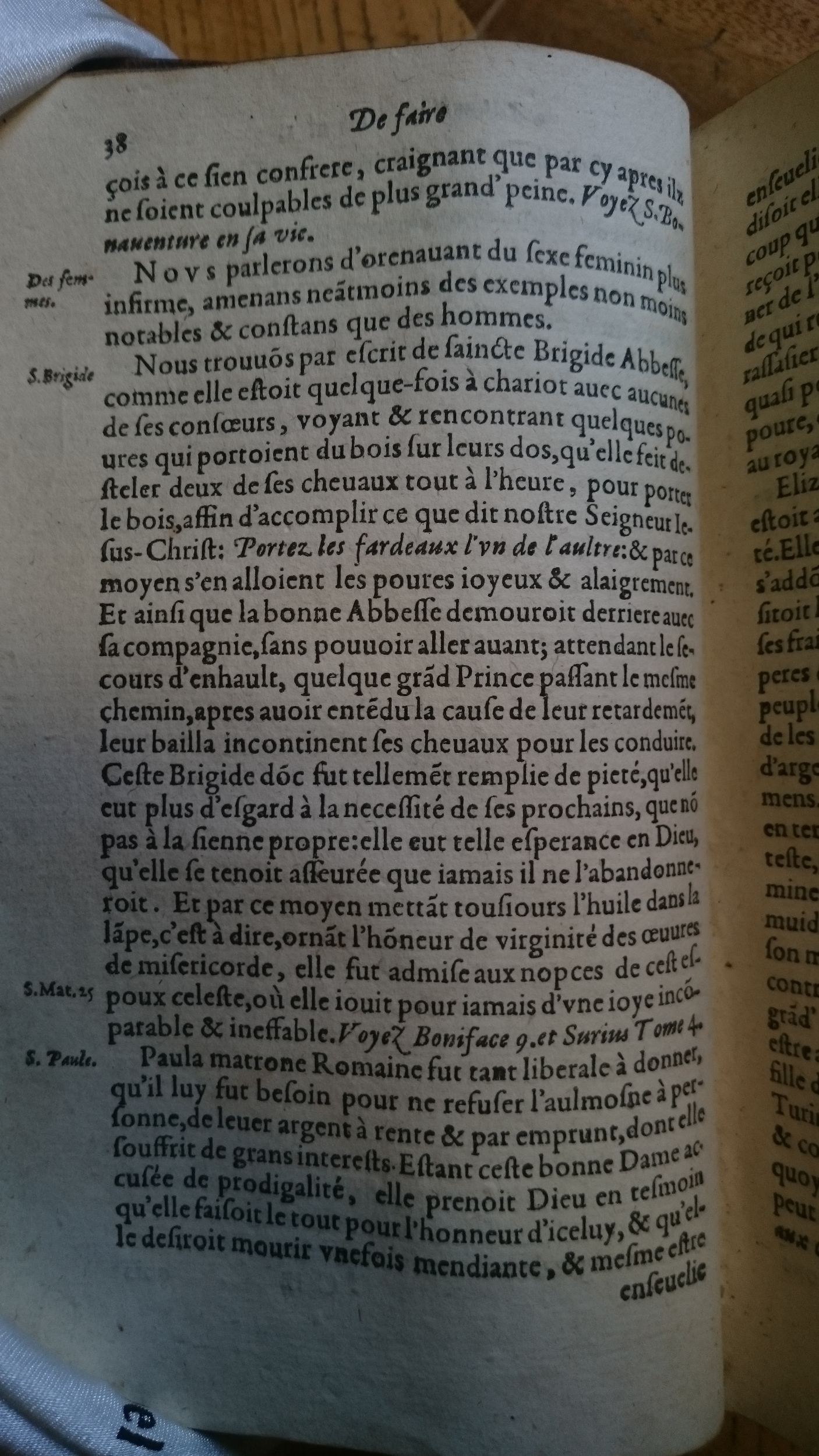 1585 - Jean Bogard - Trésor des faits et dits mémorables des hommes saints et illustres - Douai Quincy