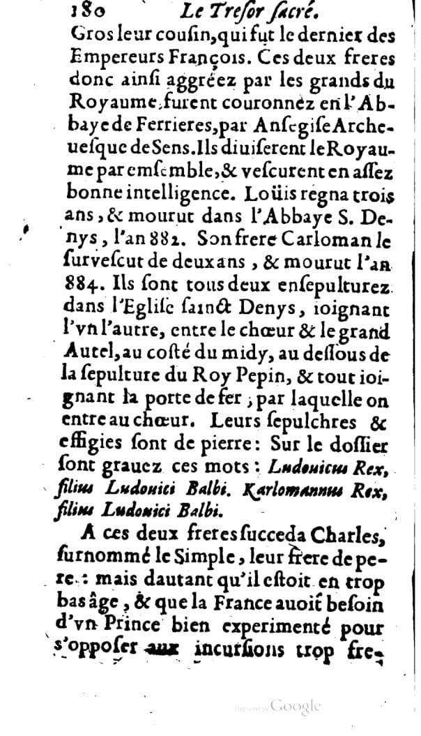 1646 - Jean Billaine - Trésor sacré ou inventaire des saintes reliques - BM Lyon