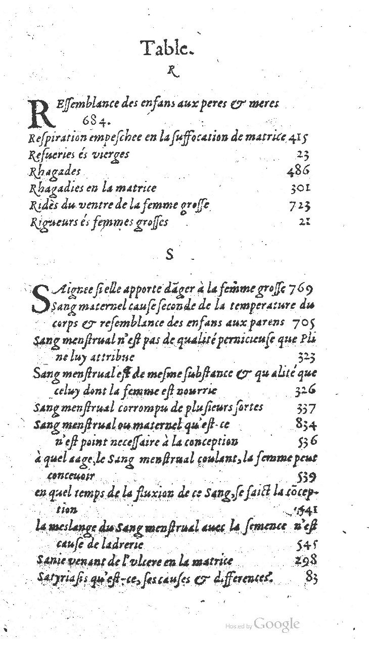 1585 - Jacques du Puis - Trésor des remèdes secrets pour les maladies des femmes - BnF