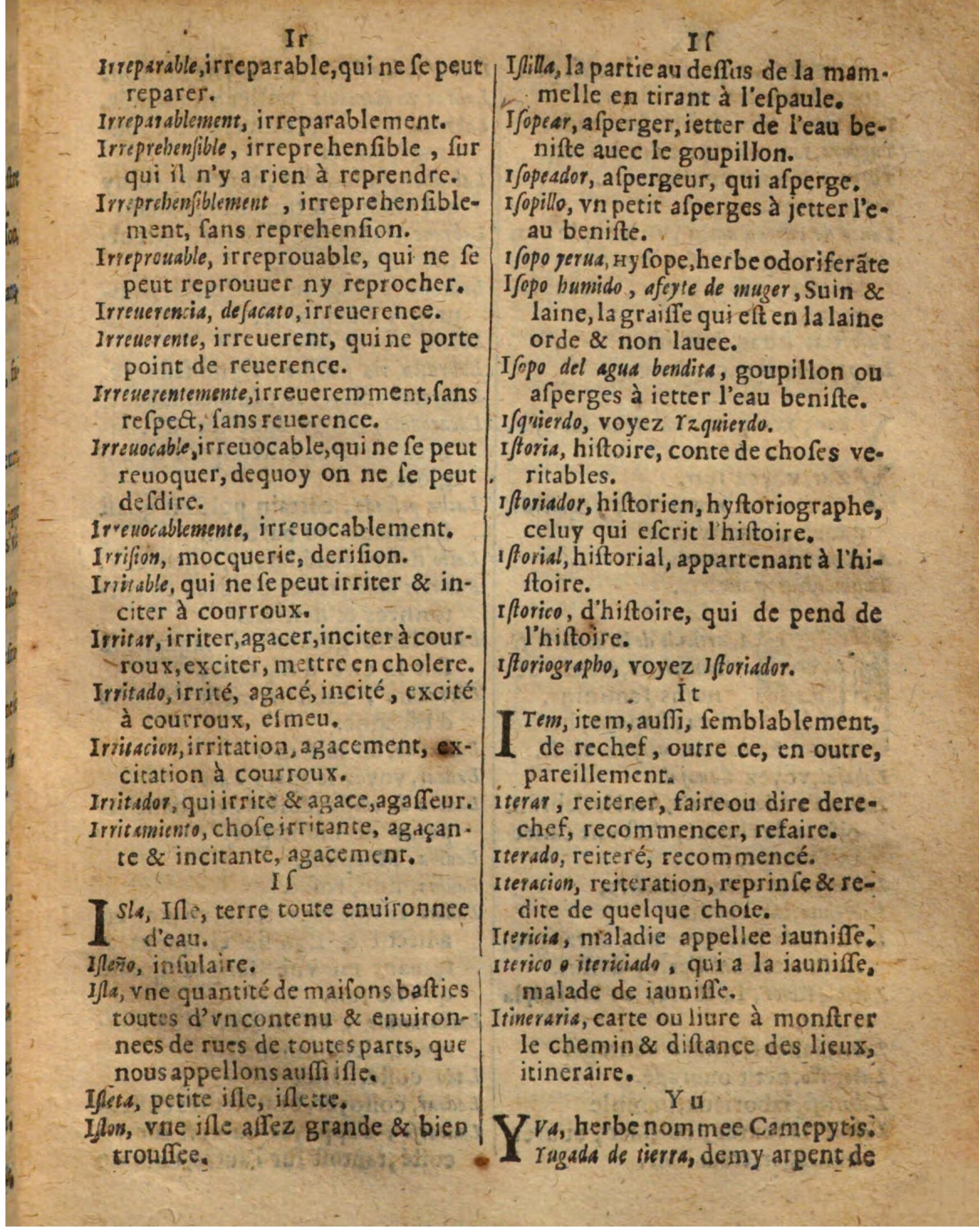 1625 - Hubert Antoine - Trésor des deux langues espagnole et française - Augsbourg